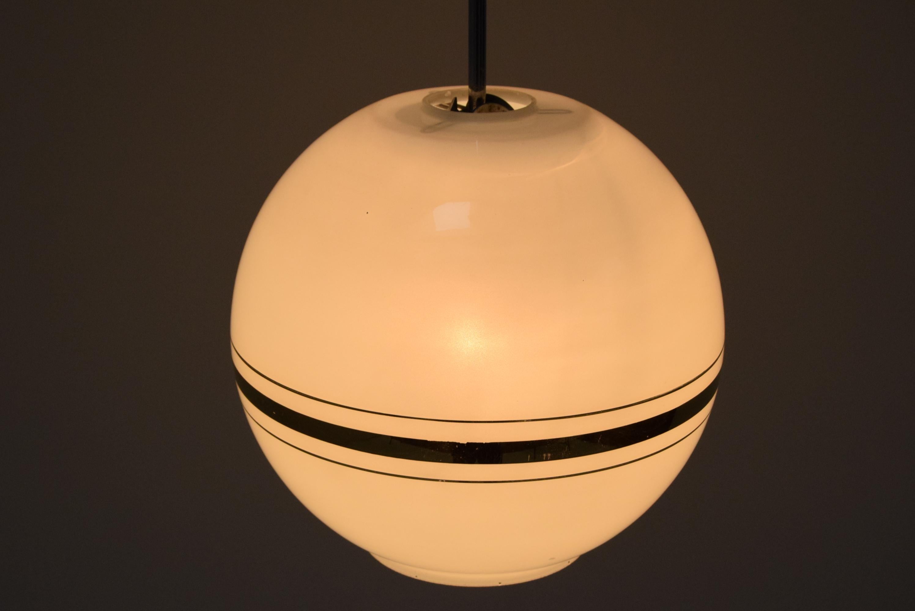 Mid-Century Glass Pendant/Napako, 1970's In Good Condition For Sale In Praha, CZ