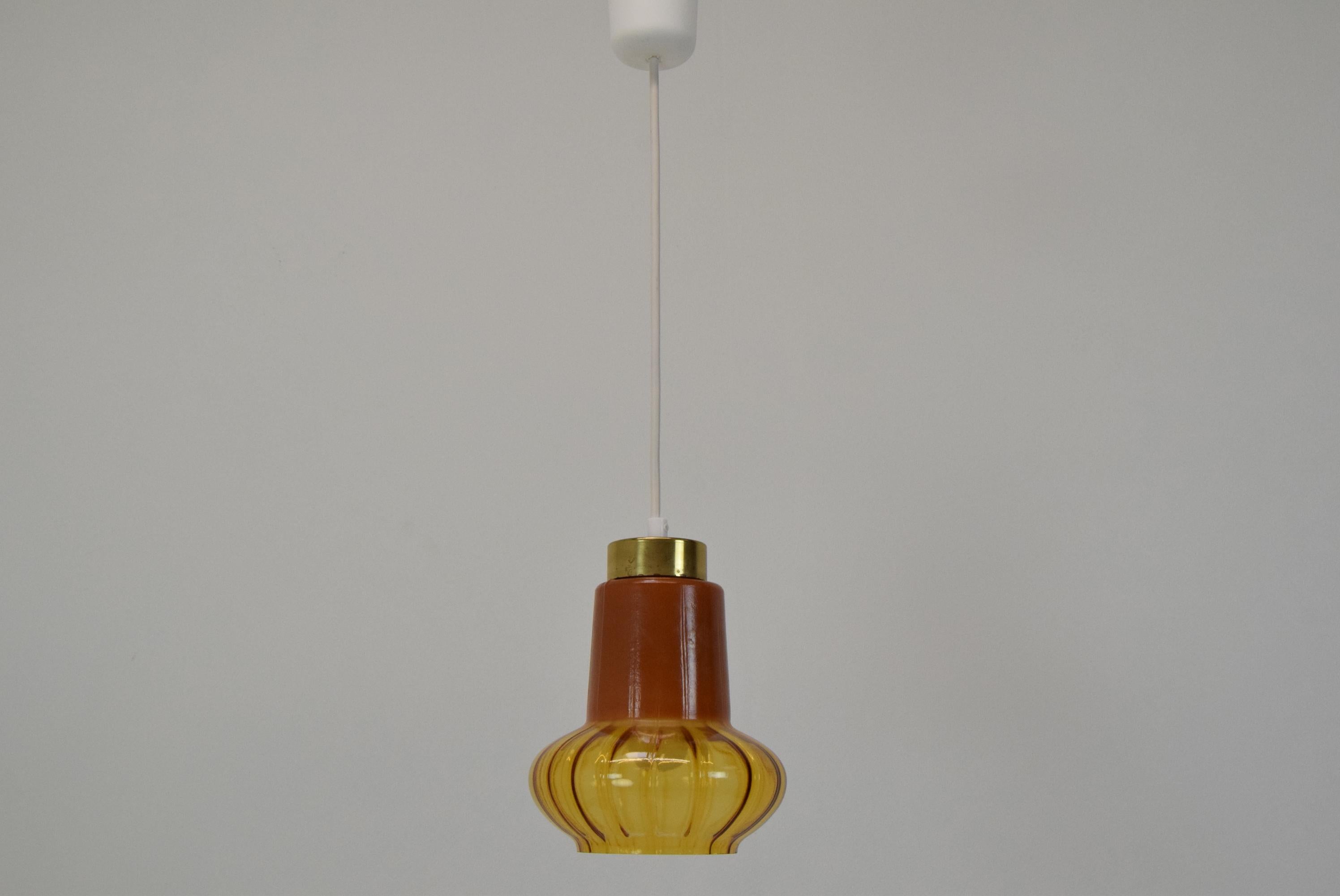 Mid-Century Modern Mid-Century Glass Pendant, 1960's For Sale