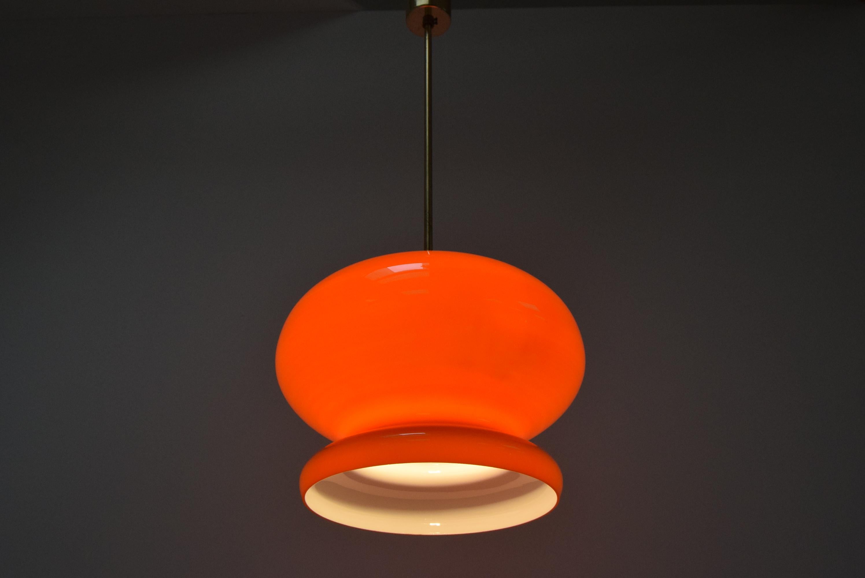 Czech Mid-Century Glass Pendant, 1960's For Sale