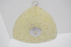 Midcentury Glass Pendant, 1970s