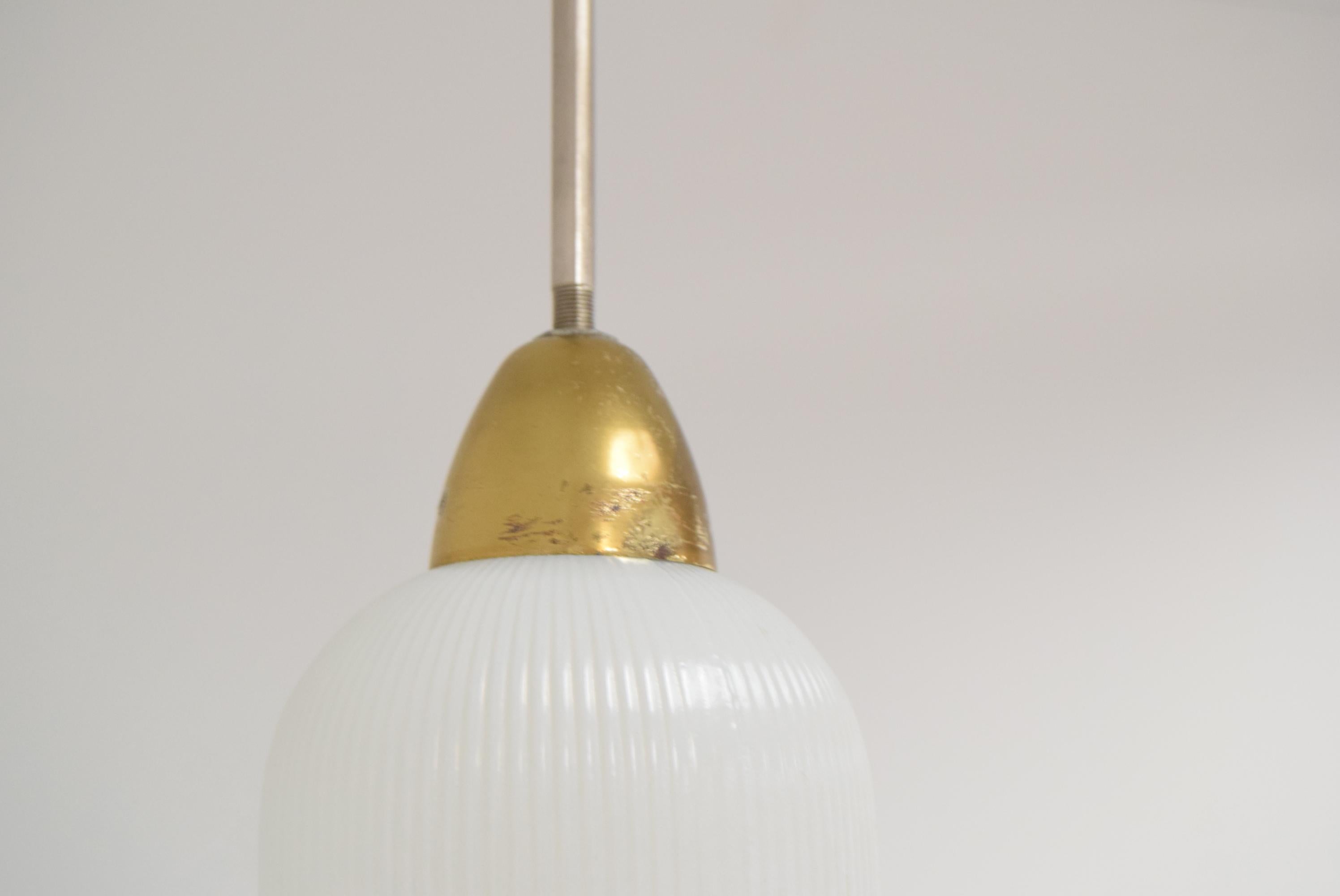 Late 20th Century Mid-Century Glass Pendant, 1970's For Sale