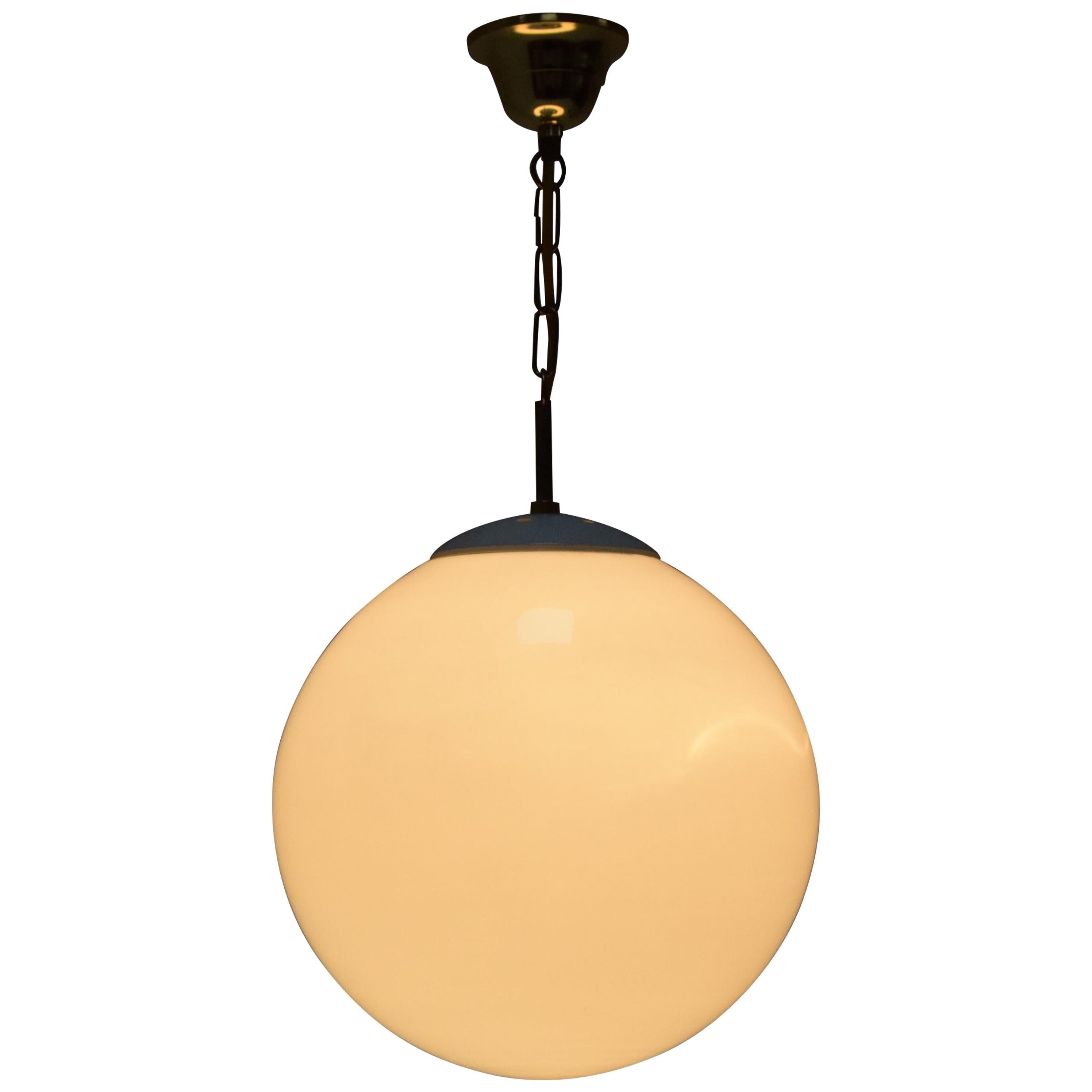 Lampe à suspension en verre du milieu du siècle, années 1970