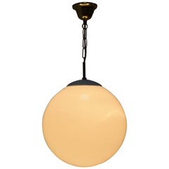 Lampe à suspension en verre du milieu du siècle, années 1970