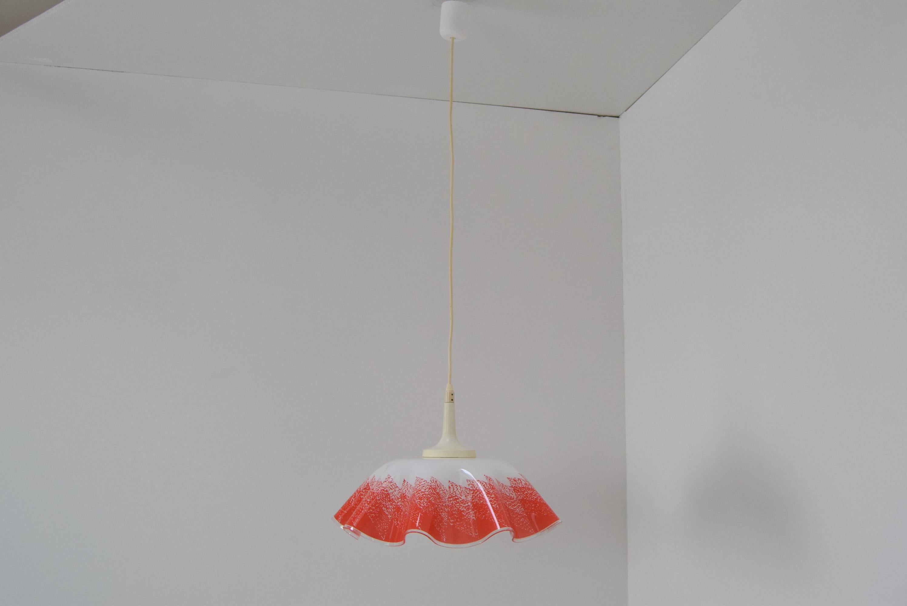 Late 20th Century Midcentury Glass Pendant, 1980s For Sale