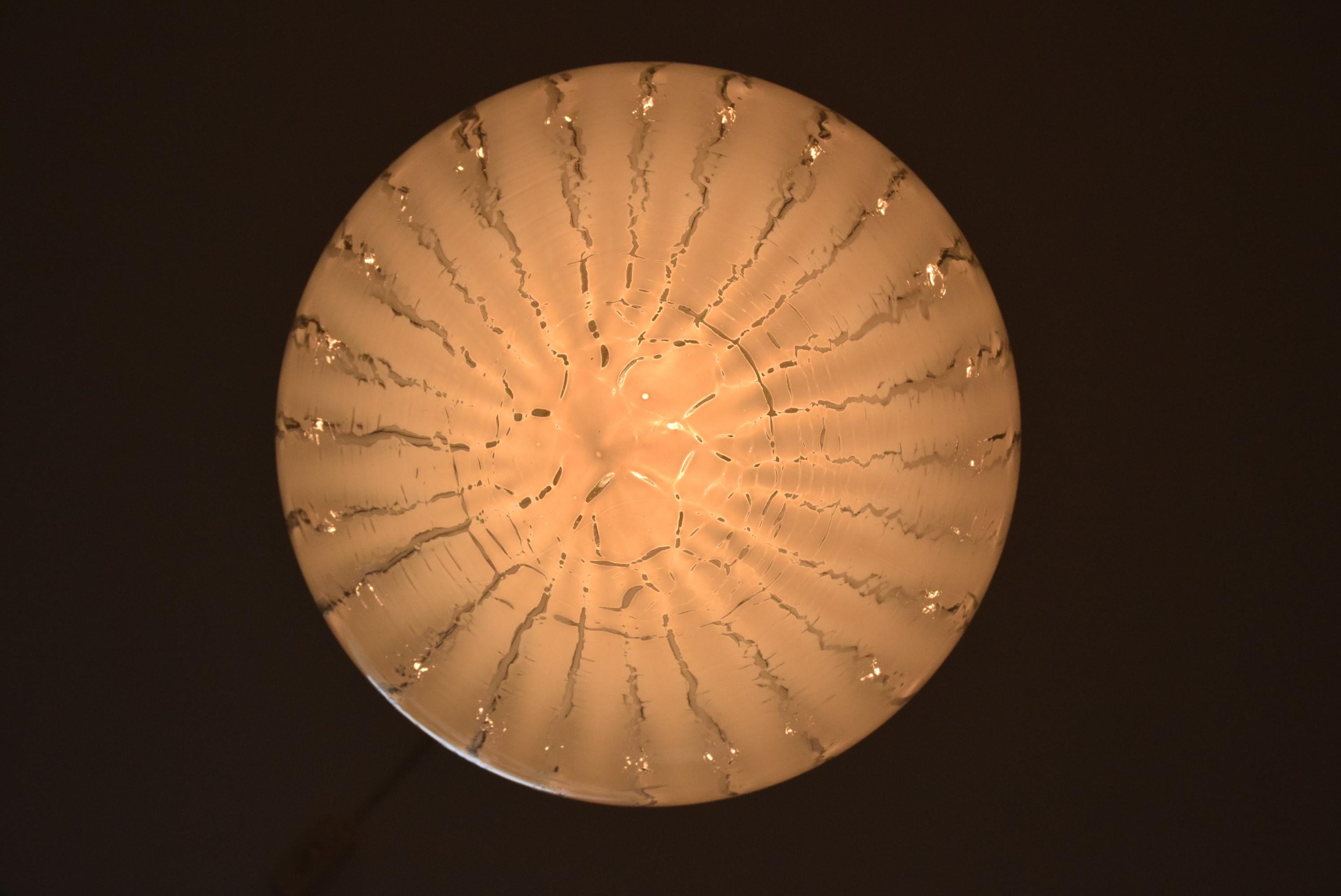 Mid-Century Glass Pendant, Czechoslovakia, 1970's For Sale 1