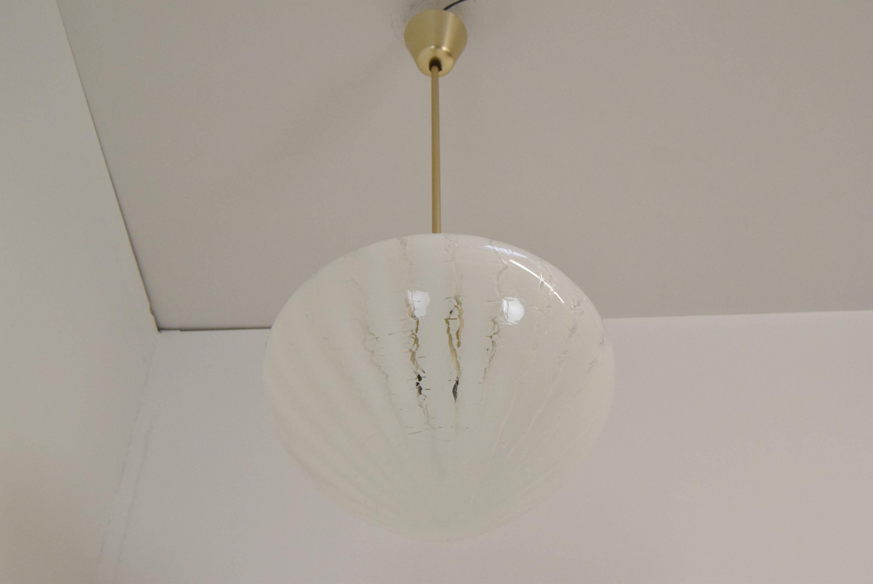 Mid-Century Glass Pendant, Czechoslovakia, 1970's For Sale 4