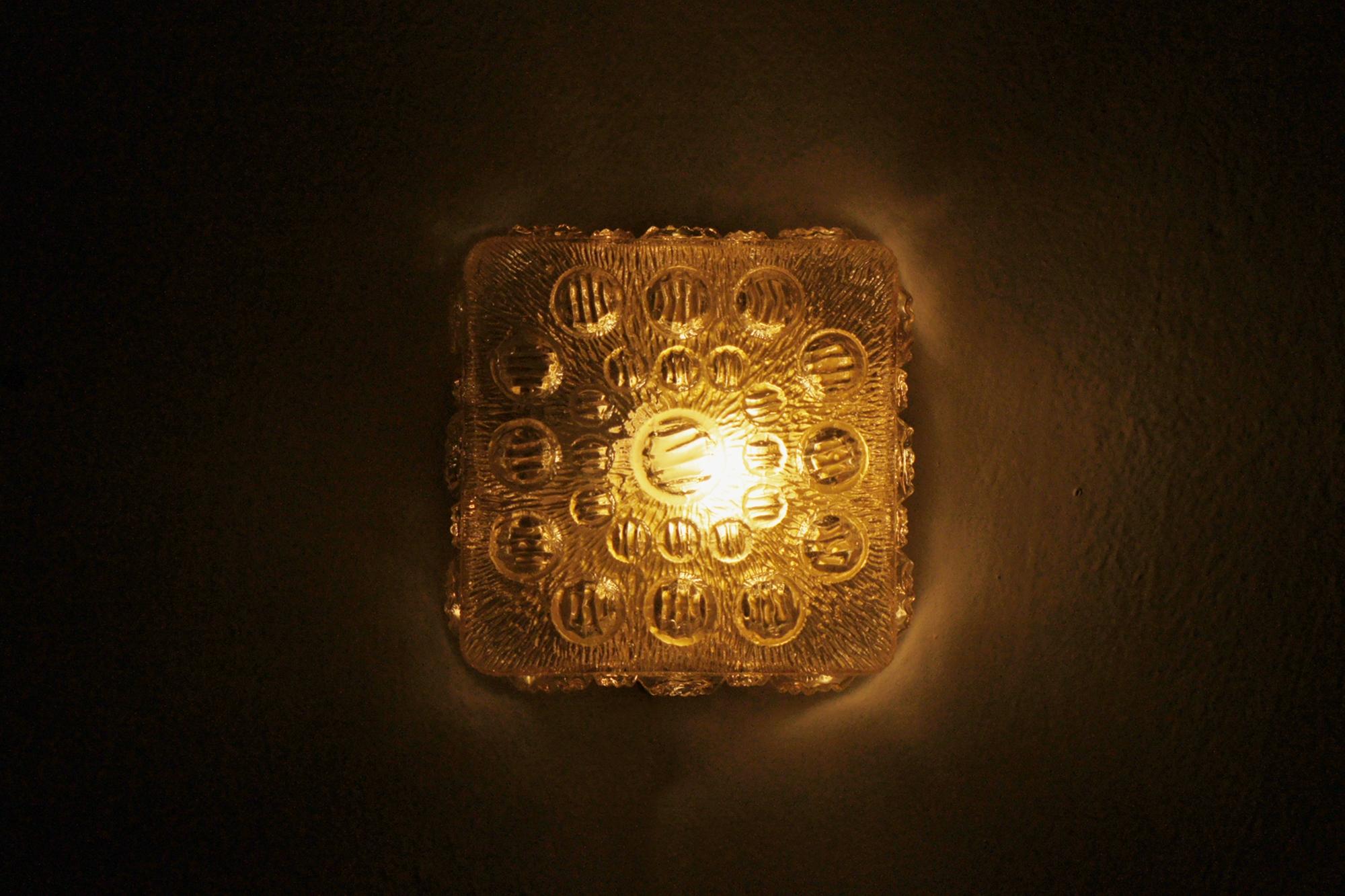 Lámpara de cristal de mediados de siglo, años 60 mediados del siglo XX en venta
