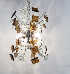 Midcentury Glass Sputnik Chandelier, 1970s