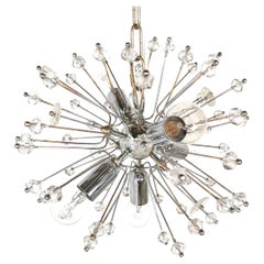 Used Mid century glass sputnik chandelier, 1970s 