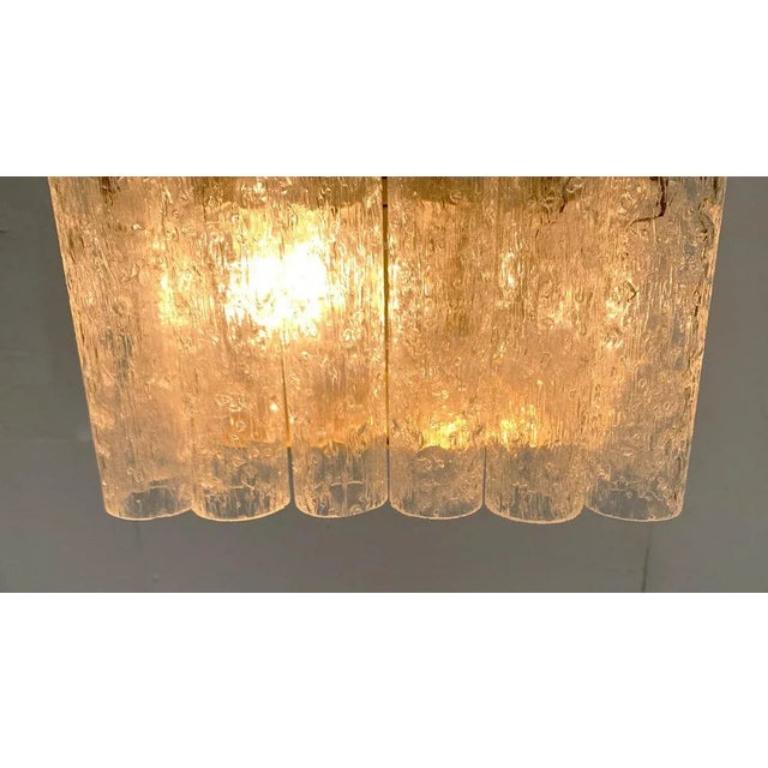 Lampada da soffitto quadrata in vetro di metà secolo di Doria Leuchten, anni '60 in vendita 4