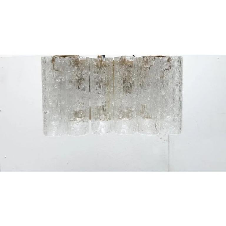 Lampada da soffitto quadrata in vetro di metà secolo di Doria Leuchten, anni '60 in vendita 1