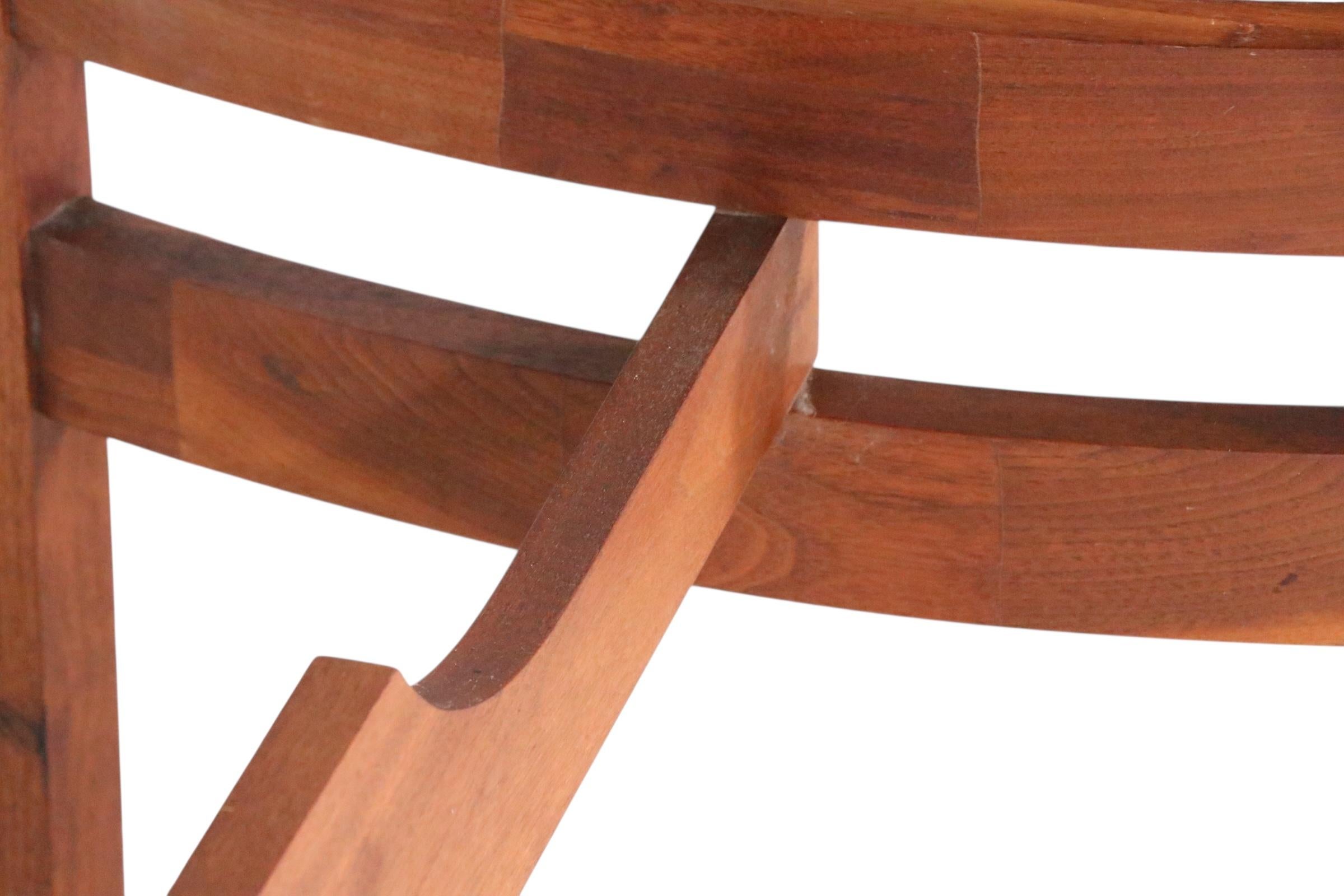 Mid Century Glass Surfboard  Top Coffee Table For Sale 11
