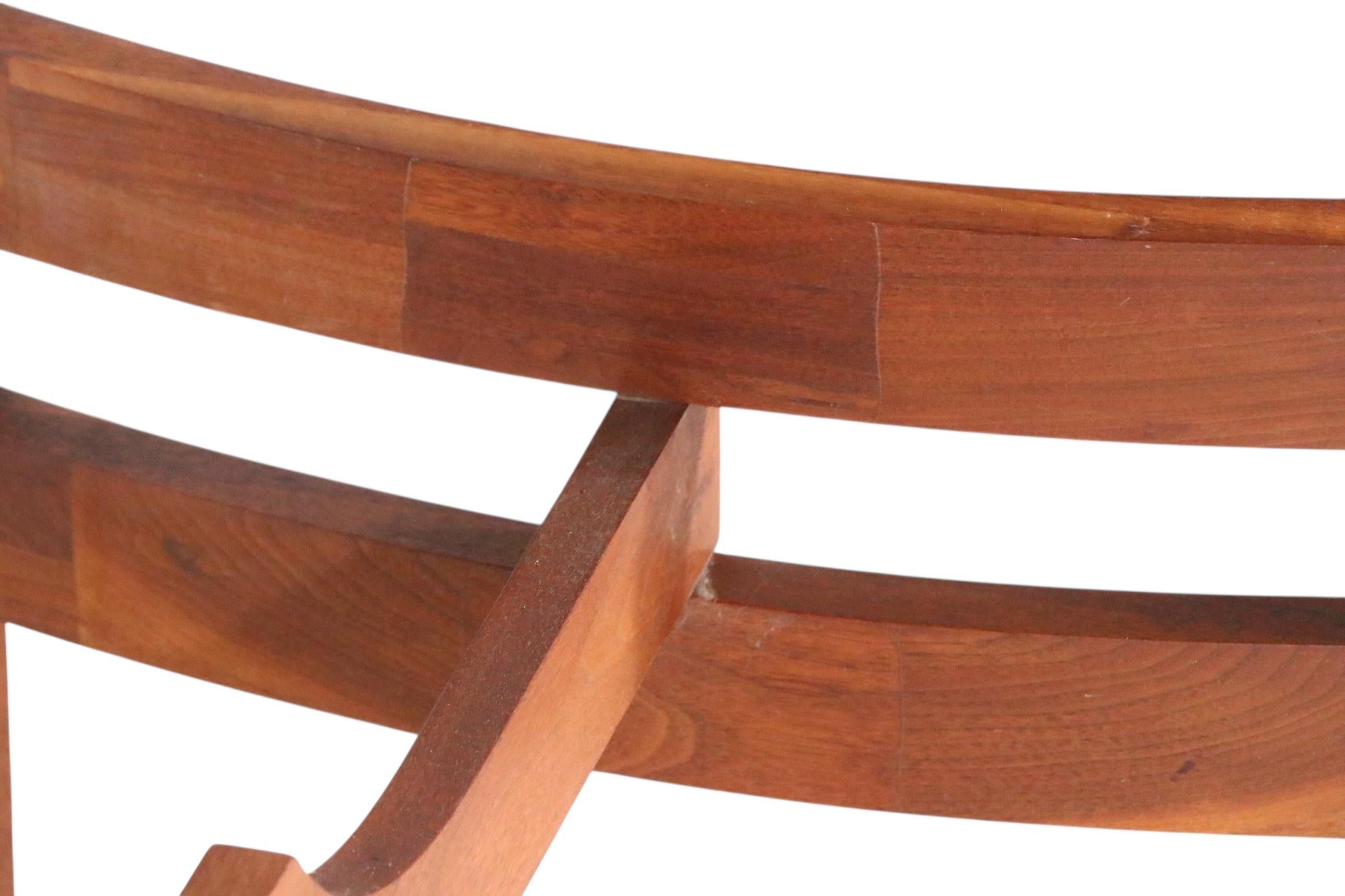 Mid Century Glass Surfboard  Top Coffee Table For Sale 12