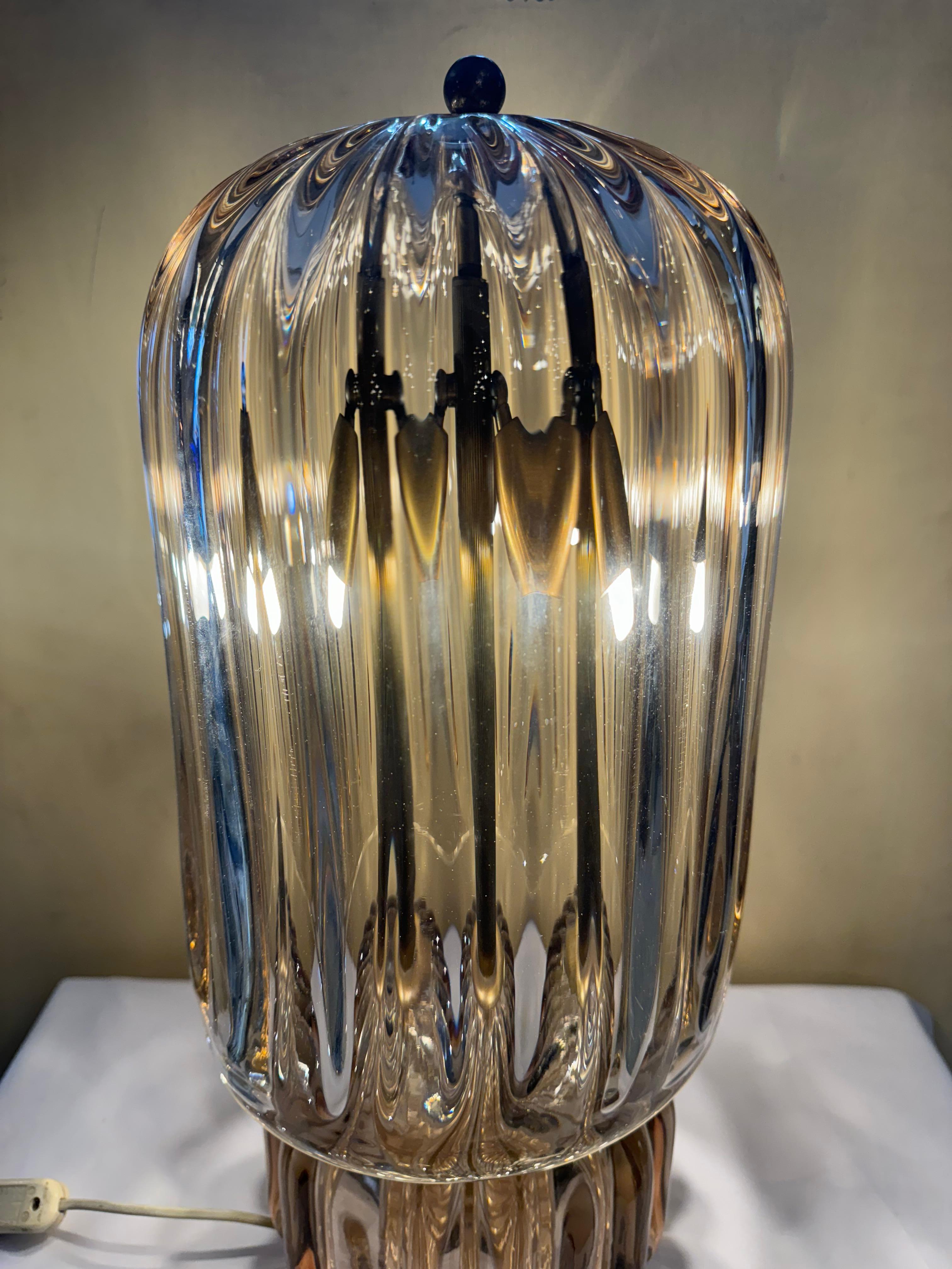 Mid-Century Modern Mid-Century Glass Table Lamp, 1960s For Sale