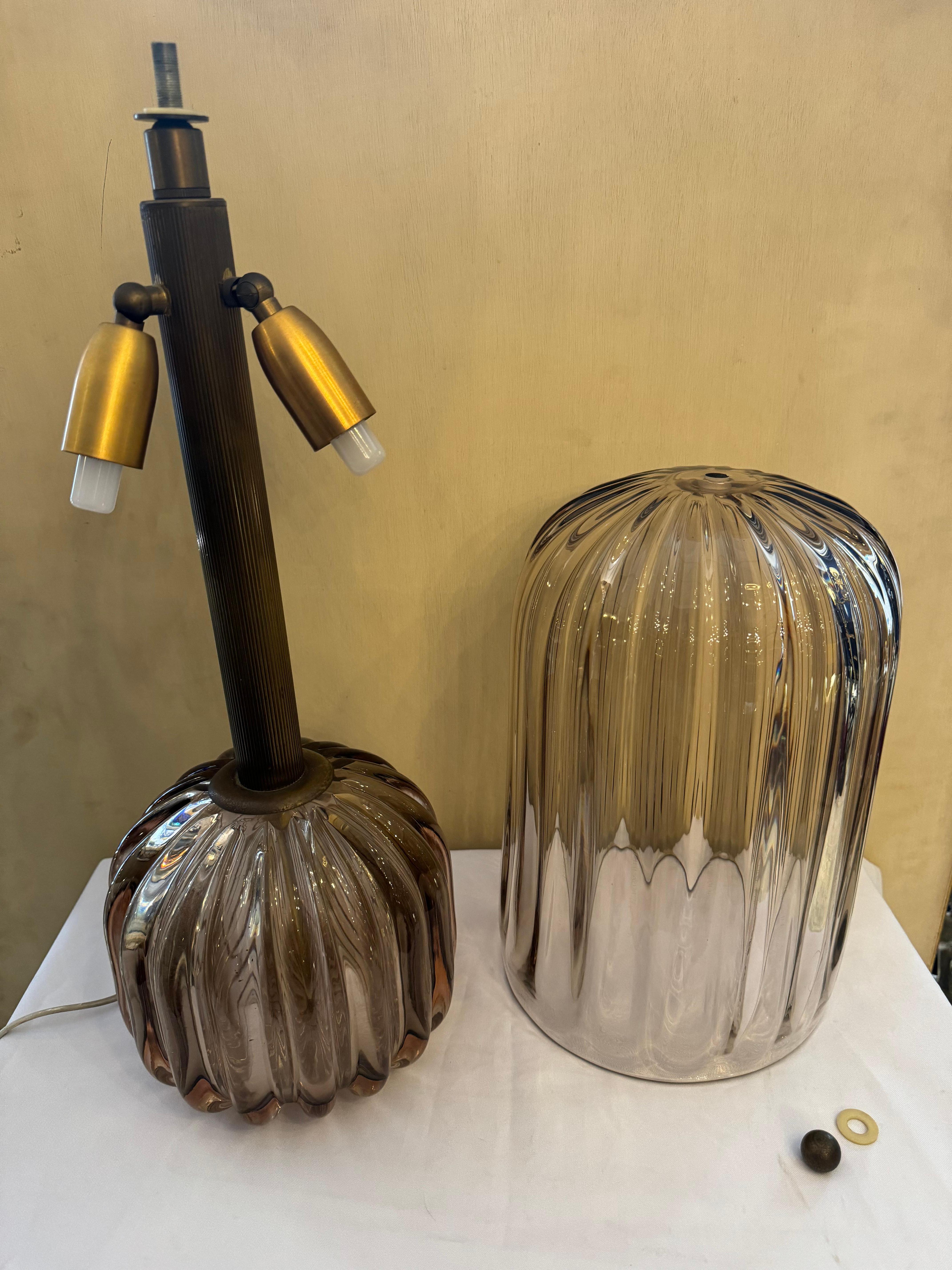 Mid-Century Glass Table Lamp, 1960s For Sale 2