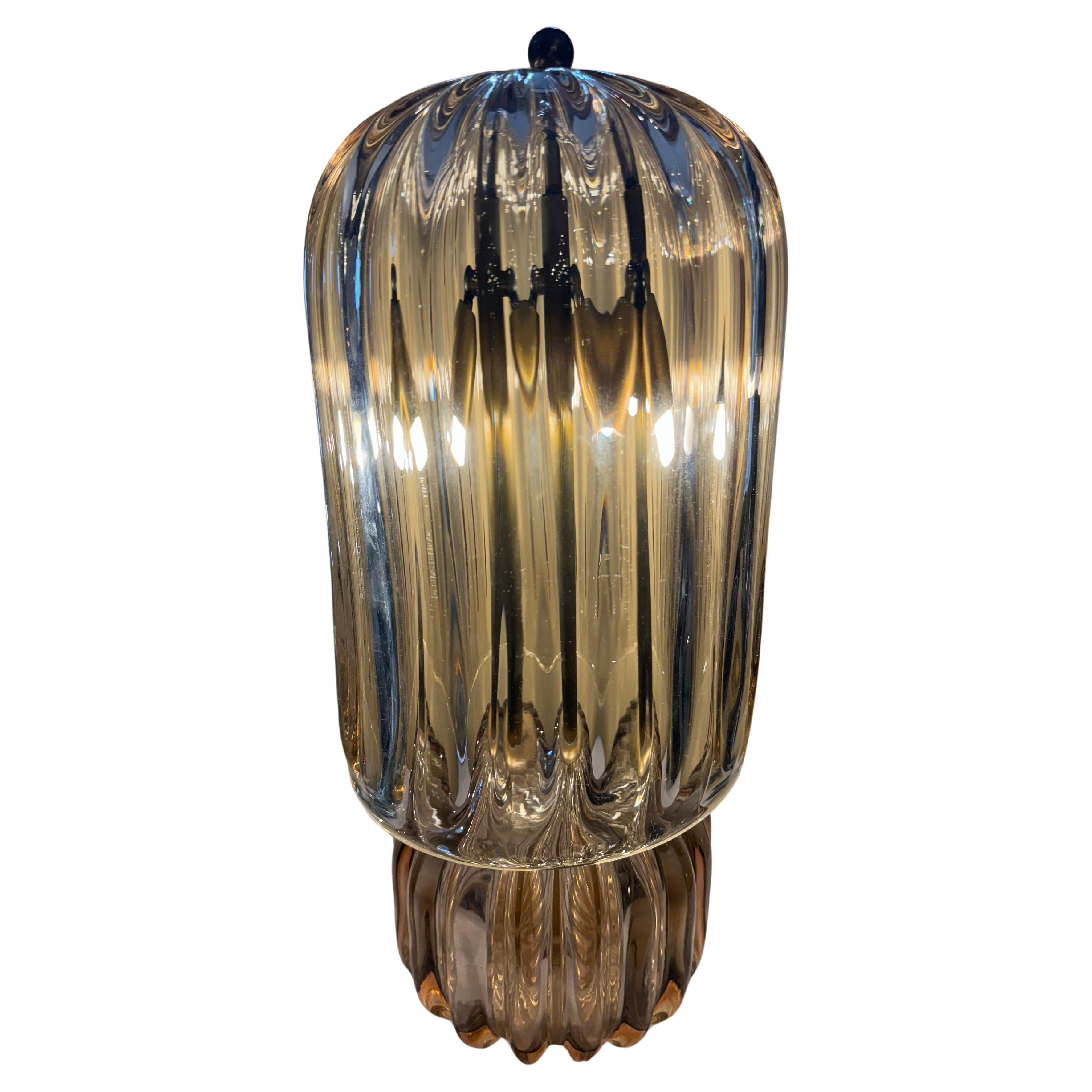 Mid-Century Glass Table Lamp, 1960s For Sale