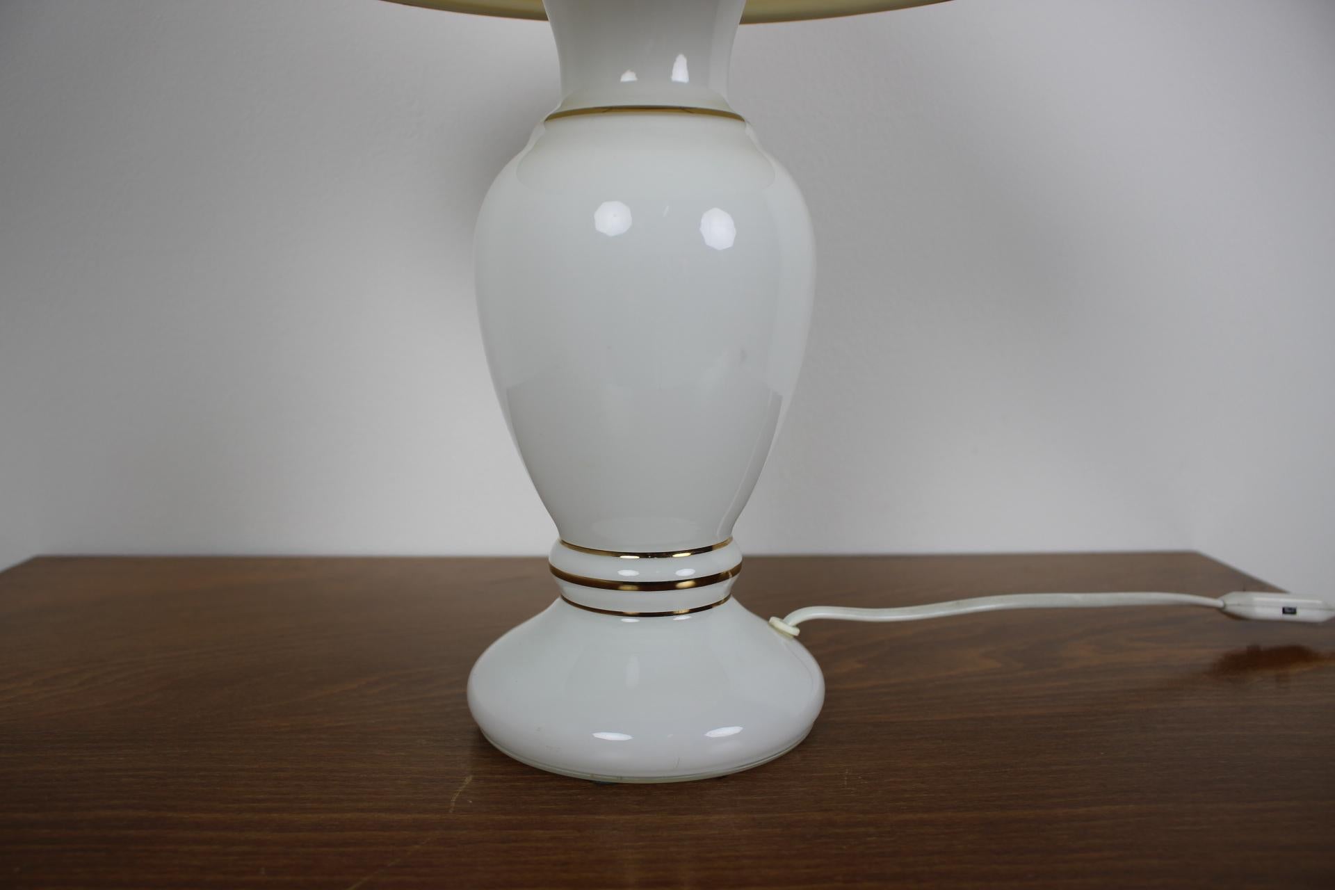 Late 20th Century Midcentury Glass Table Lamp, 1970s For Sale