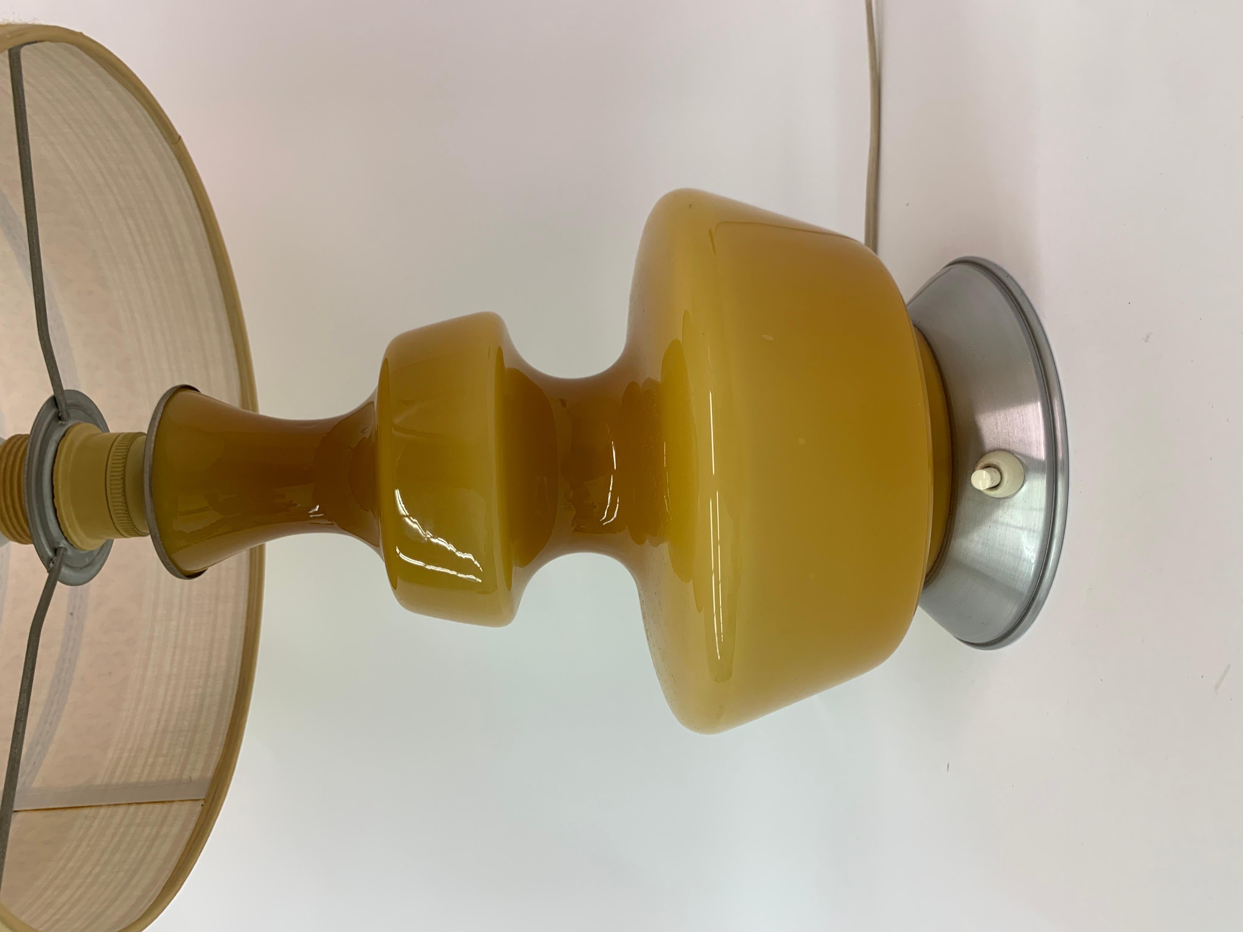 Midcentury Glass Table Lamp by De Rupel, 1970s, Belgium 5