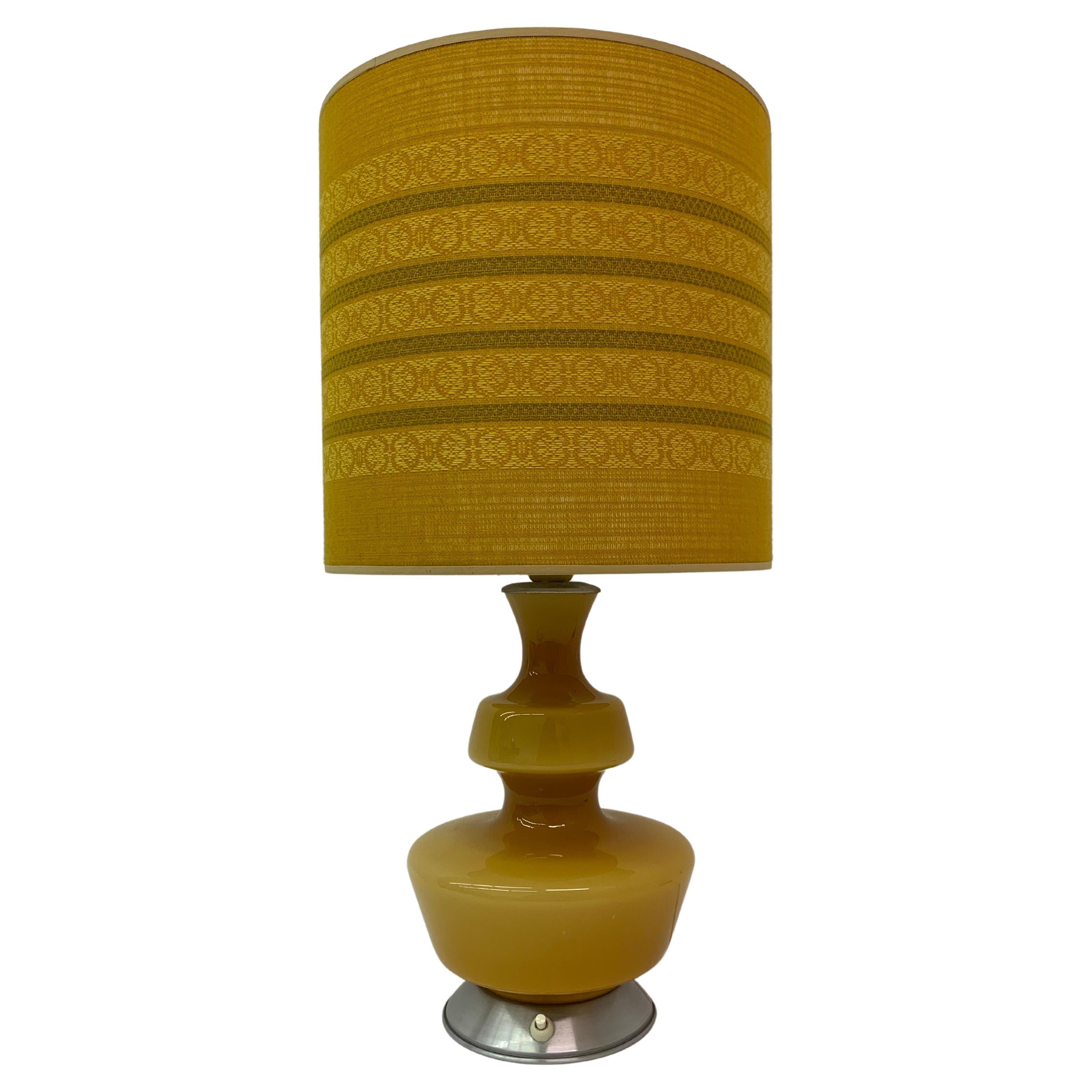 Midcentury Glass Table Lamp by De Rupel, 1970s, Belgium For Sale