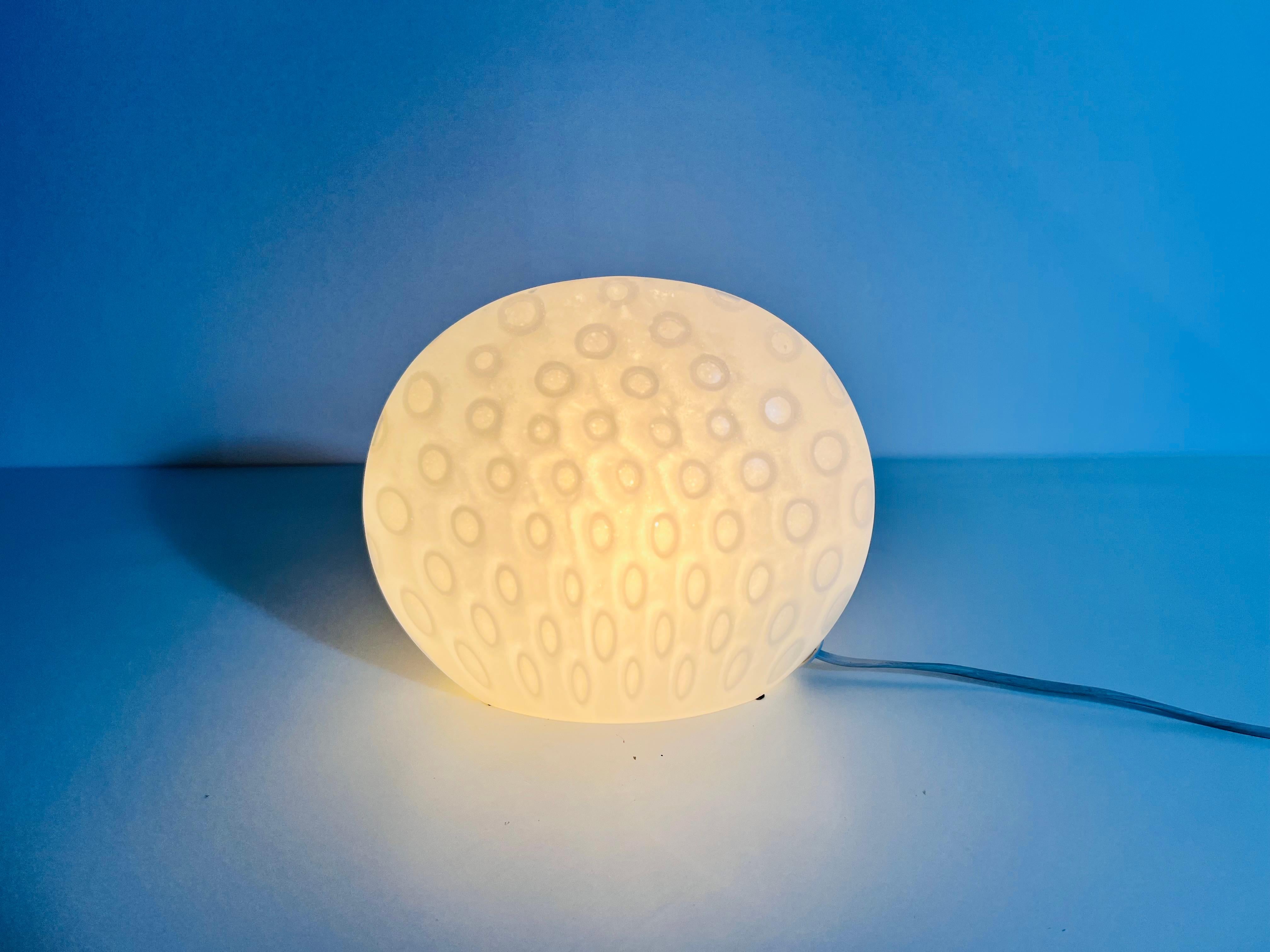 Mid-Century Glass Table Lamp by Peill & Putzler, 1970s, Germany For Sale 4