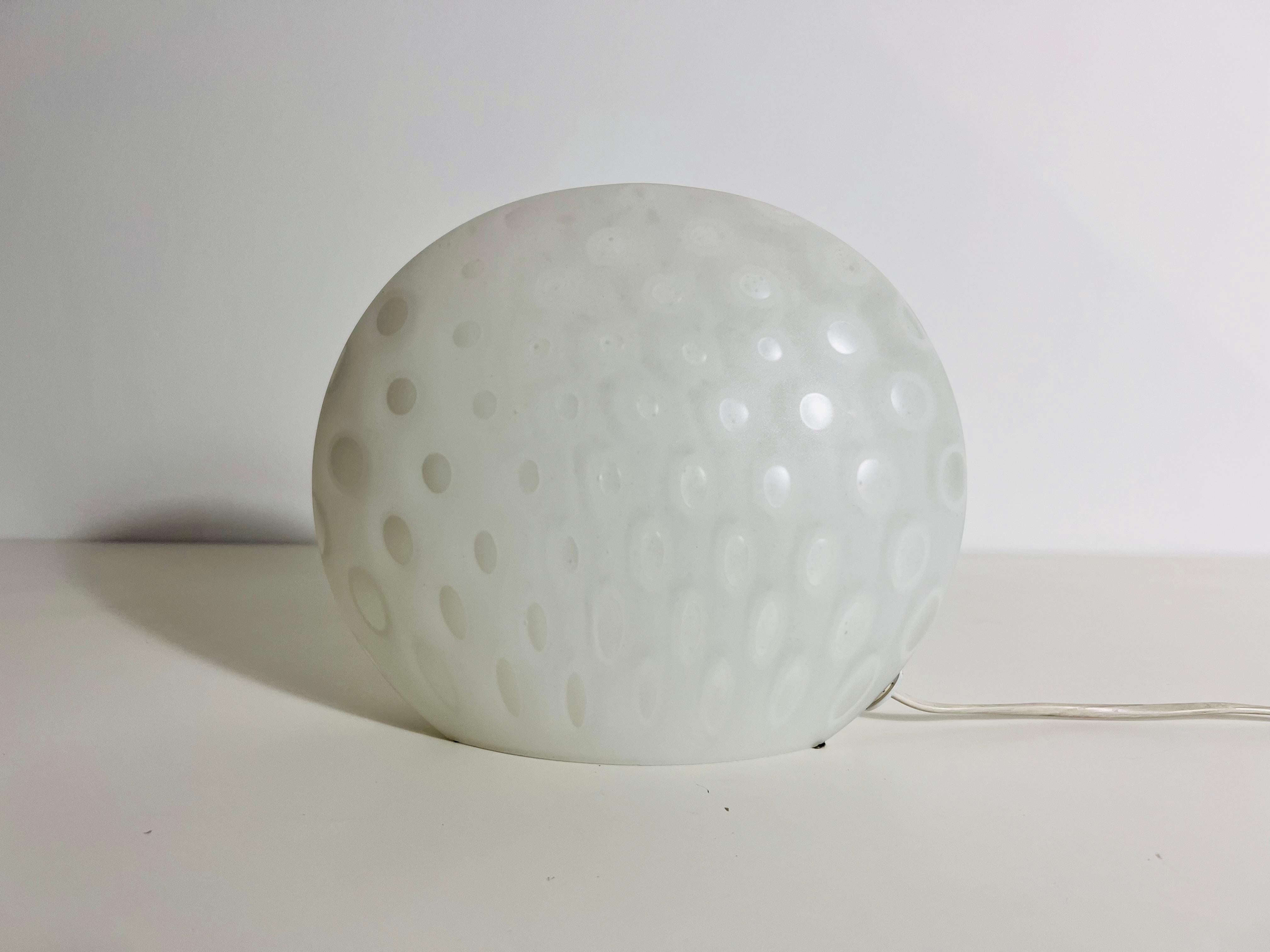 Mid-Century Glass Table Lamp by Peill & Putzler, 1970s, Germany In Good Condition For Sale In Hagenbach, DE