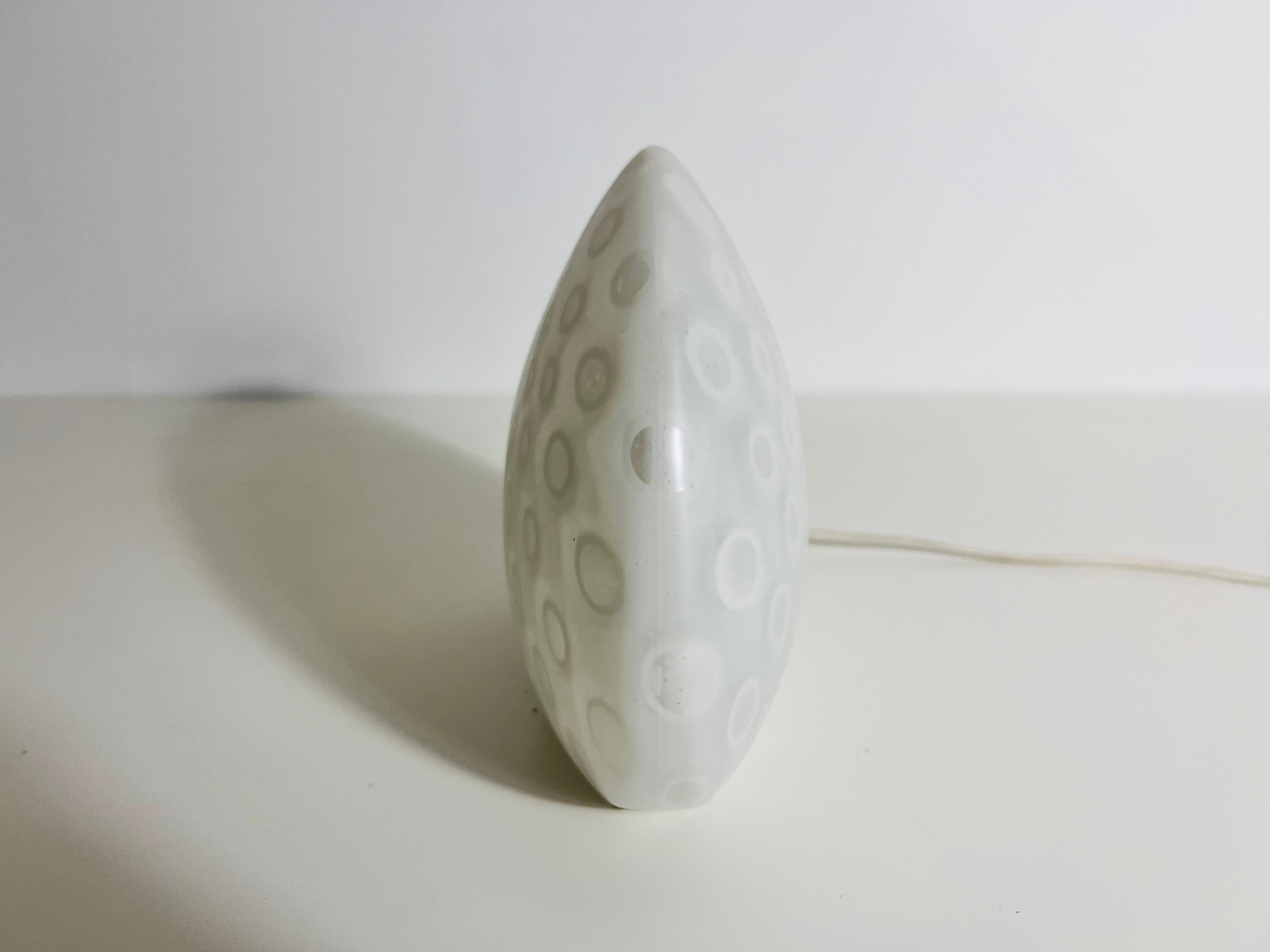 Mid-Century Glass Table Lamp by Peill & Putzler, 1970s, Germany For Sale 3