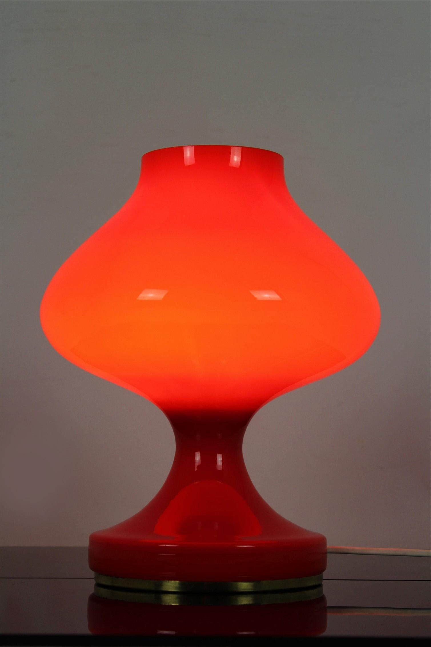 Midcentury Glass Table Lamp by Stepan Tabera for Opp Jihlava, 1970s 4