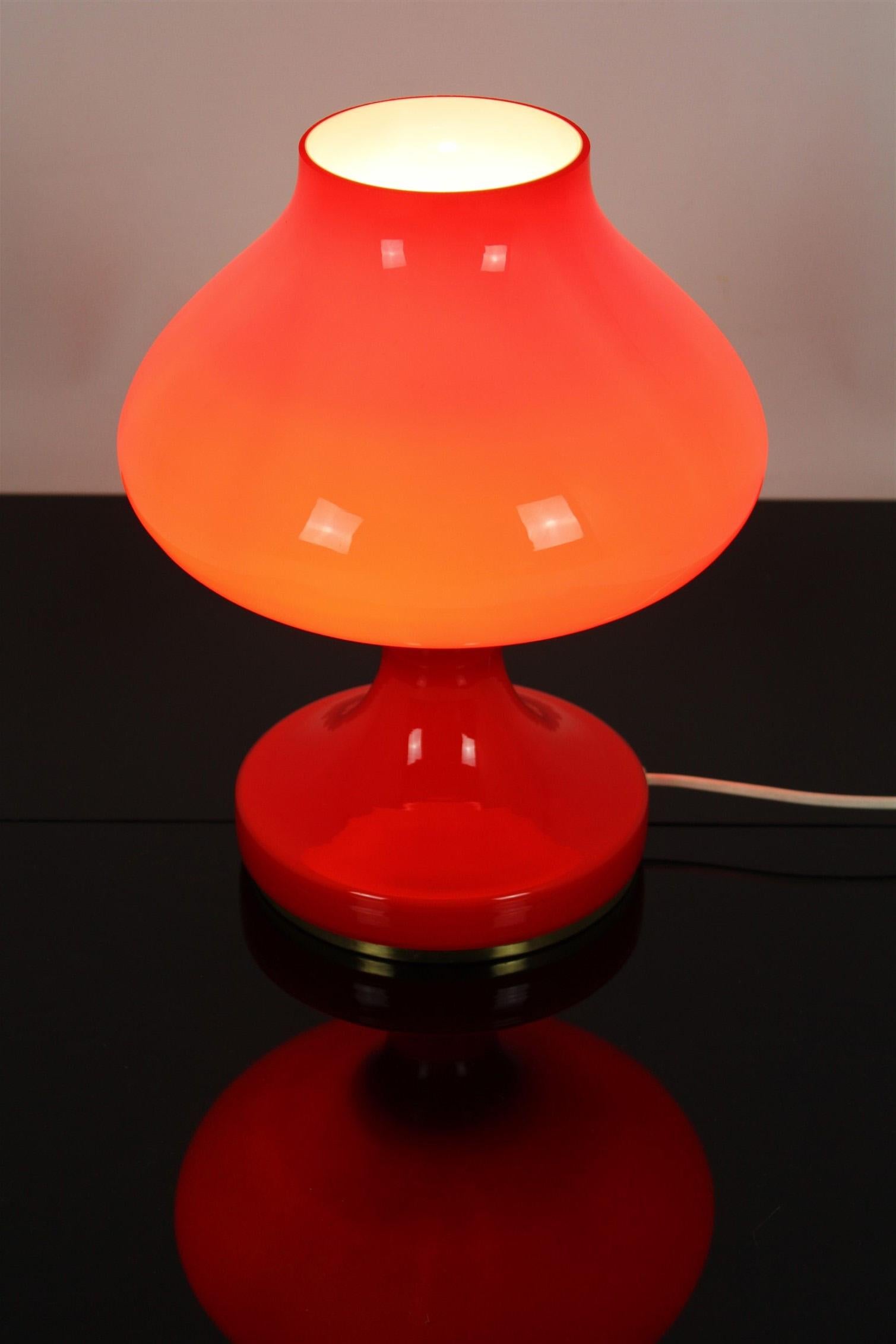 20th Century Midcentury Glass Table Lamp by Stepan Tabera for Opp Jihlava, 1970s