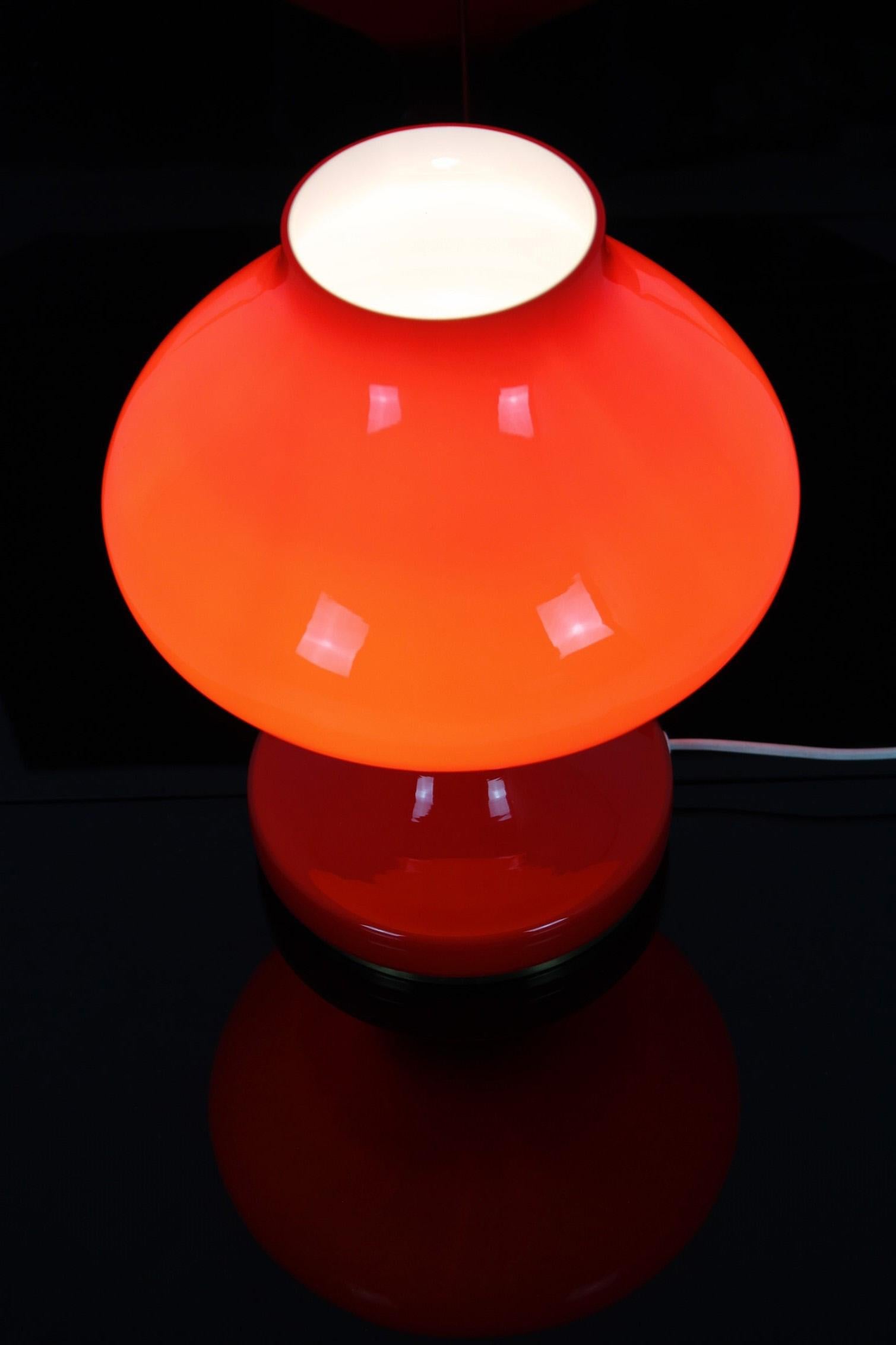 Midcentury Glass Table Lamp by Stepan Tabera for Opp Jihlava, 1970s 1