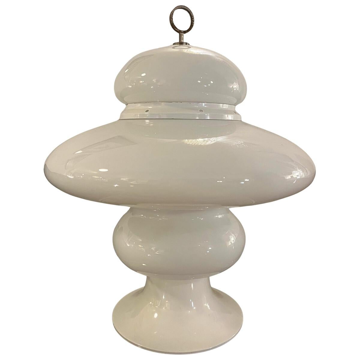 Mid-Century-Glas-Tischlampe (Moderne der Mitte des Jahrhunderts) im Angebot