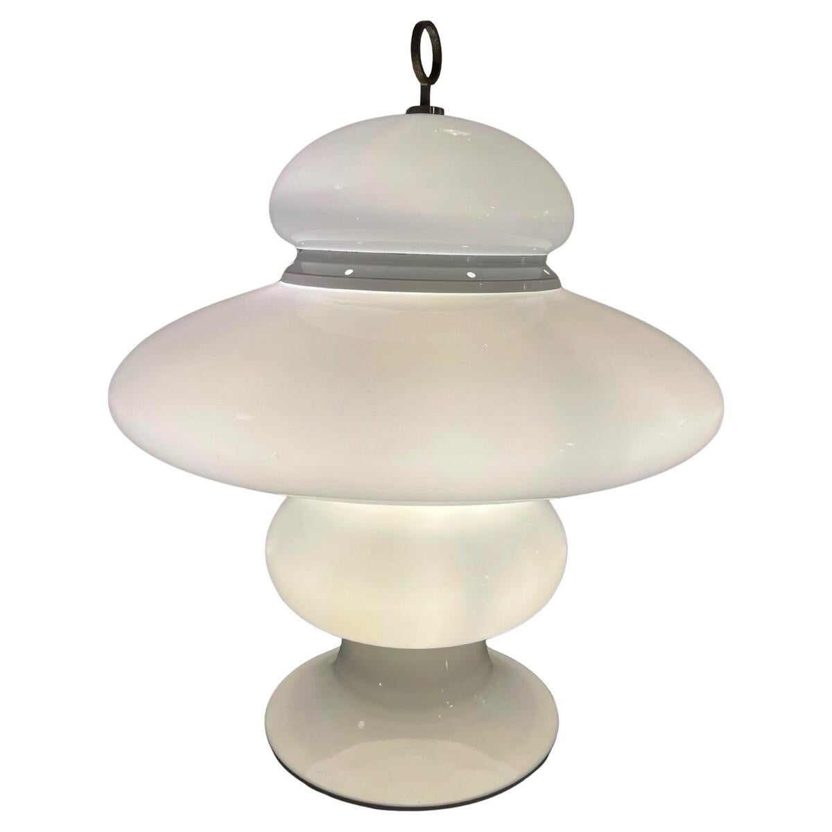 Mid-Century-Glas-Tischlampe im Zustand „Gut“ im Angebot in Brussels, BE