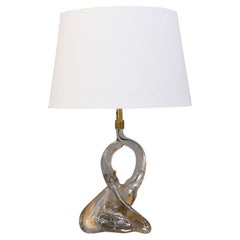 Mid Century Glas Tischlampe