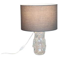 Mid-Century Glass Table Lamp