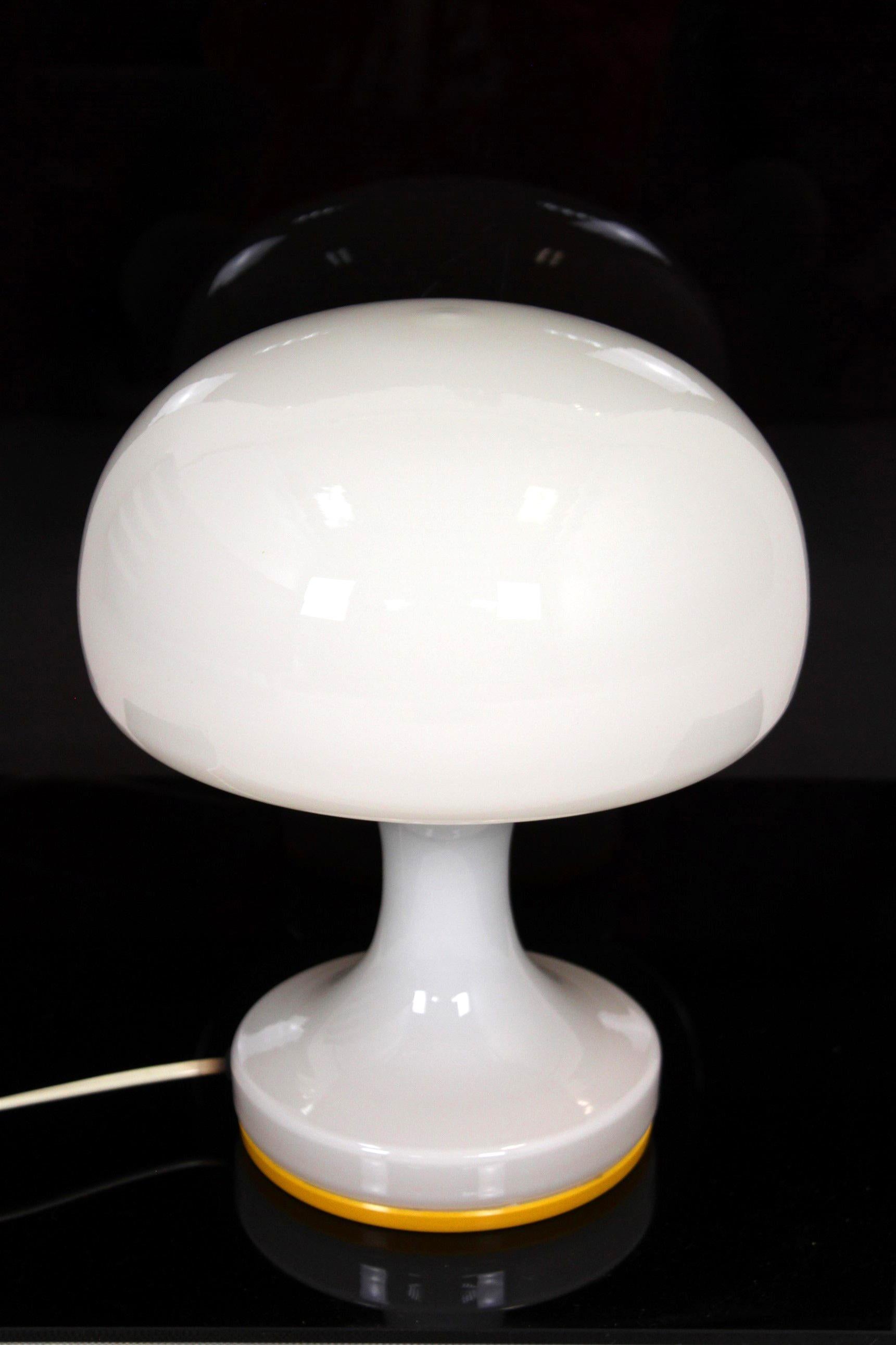 Mid-Century Modern Mid-Century Glass Table Lamp from Osvětlovací Sklo, 1970s For Sale