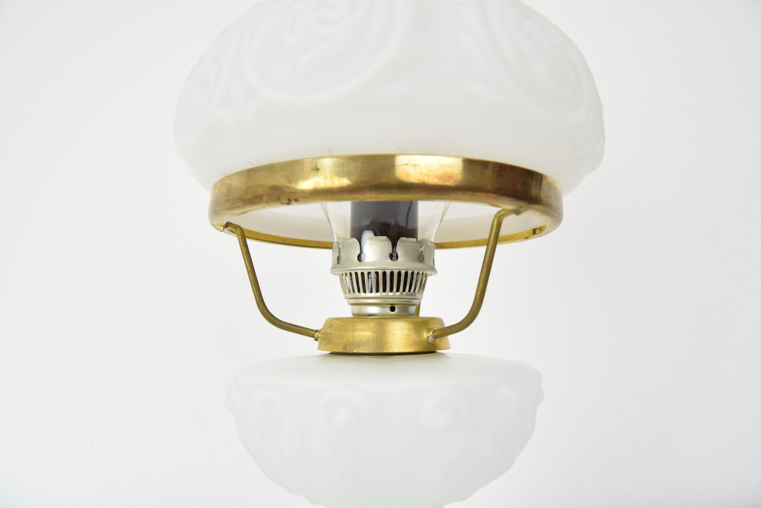 Mid-Century Glass Table Lamp, 1960's For Sale 4