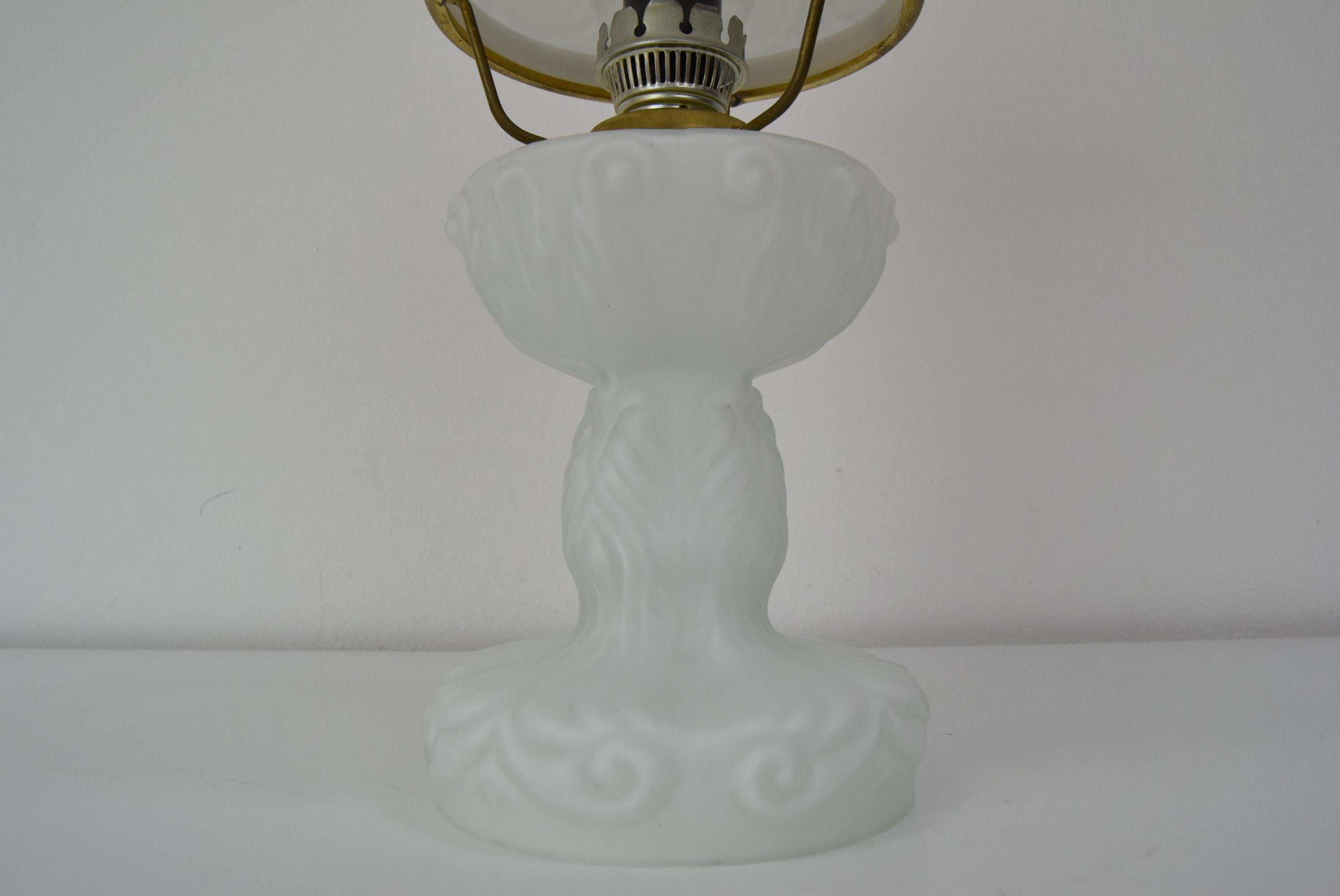 Mid-Century Glass Table Lamp, 1960's For Sale 6