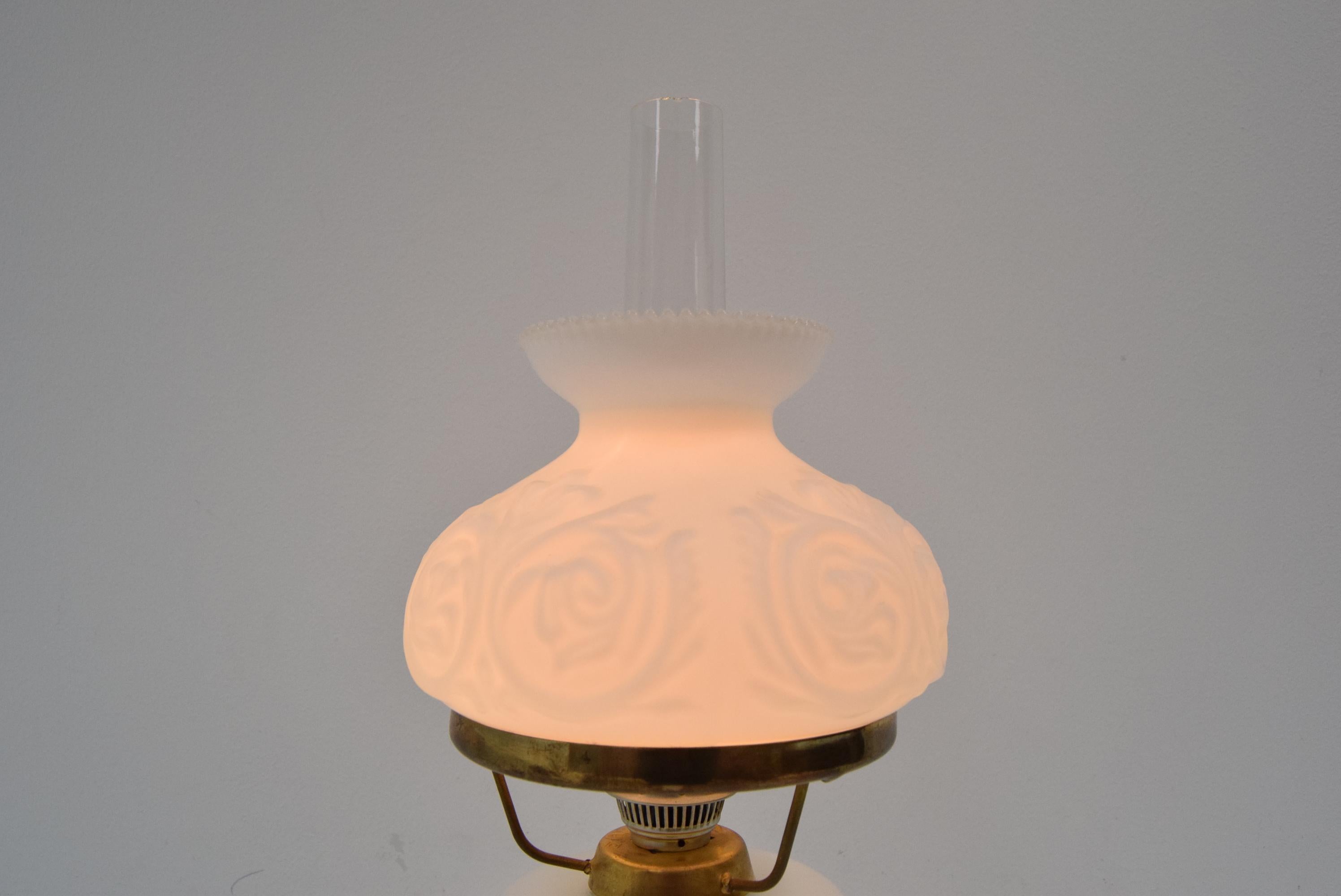 Mid-20th Century Mid-Century Glass Table Lamp, 1960's For Sale