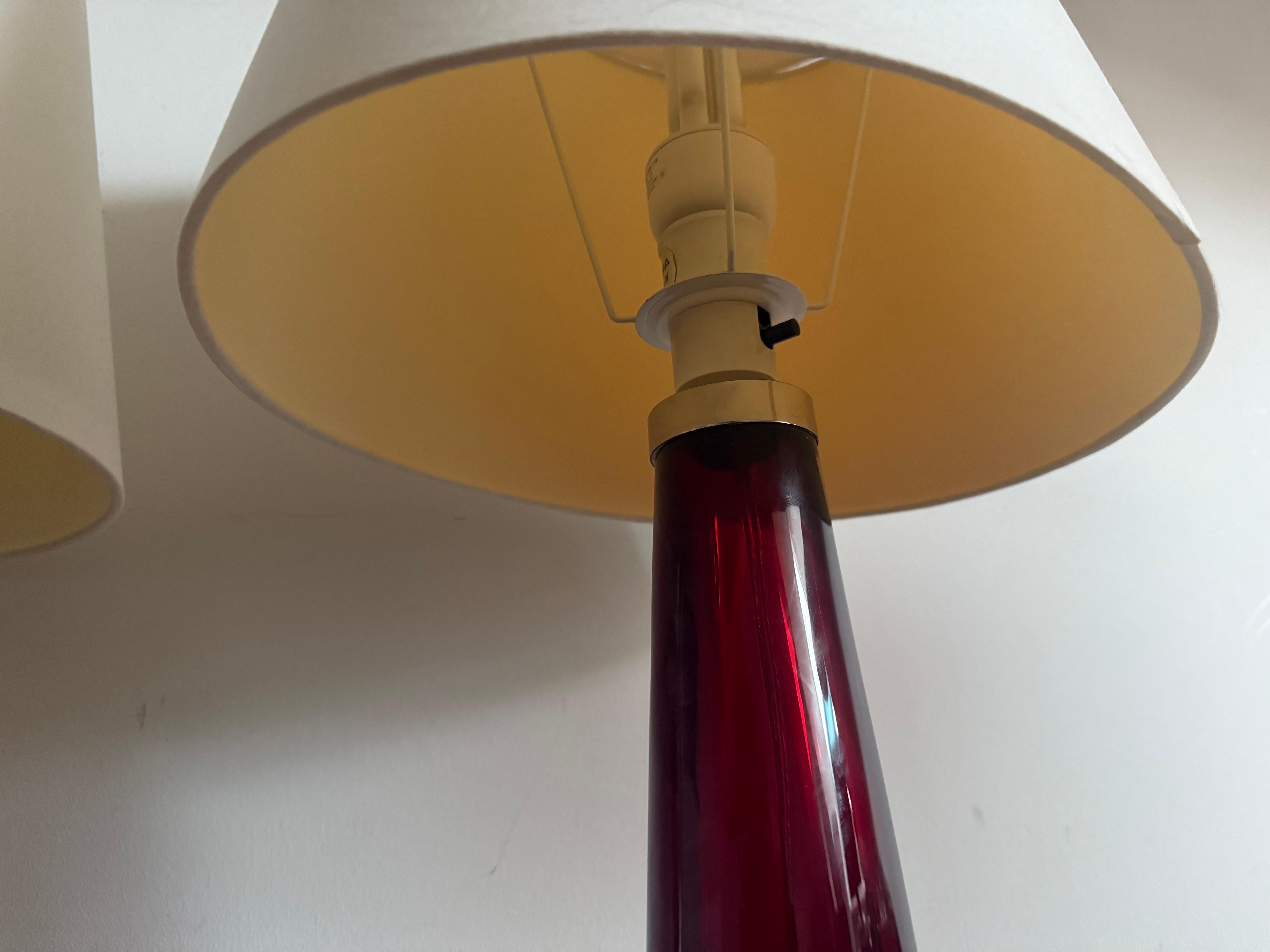 Mid-Century Glass Table Lamps by Carl Fagerlund for Orrefors, 1960s, Set of 2 en venta 4