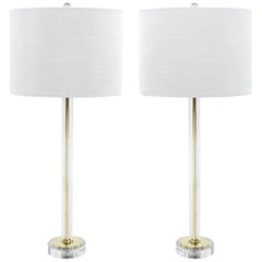 Mid century Glass Table Lamps Mid century Glass Table Lamps