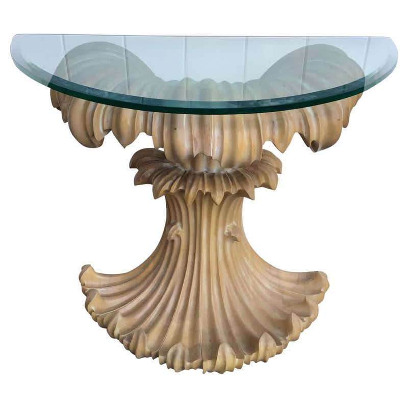 Portuguese Rococo Carved Console Table For Sale at 1stDibs
