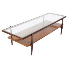 Mid-Century Glass Top Coffee Table by Liceu de Artes e Ofícios, Brazil, 1950s