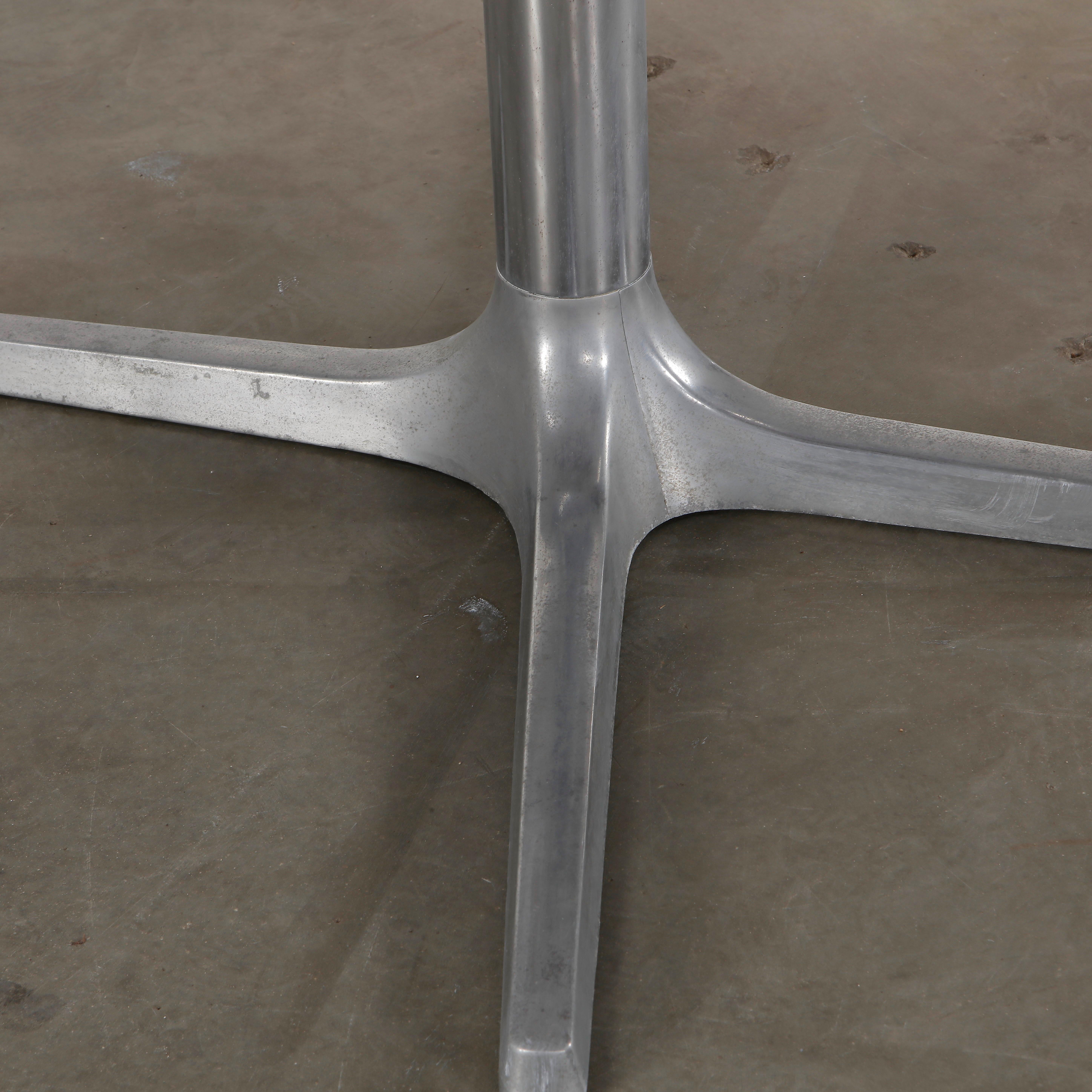 Late 20th Century Mid Century Glass Top Dinner Table, 1980s For Sale