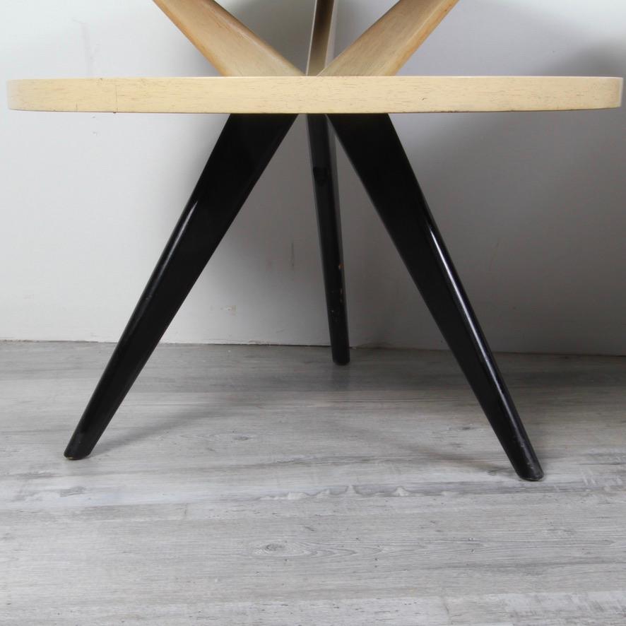 Mid-Century Modern Mid Century Glass Topped Tripod Tables
