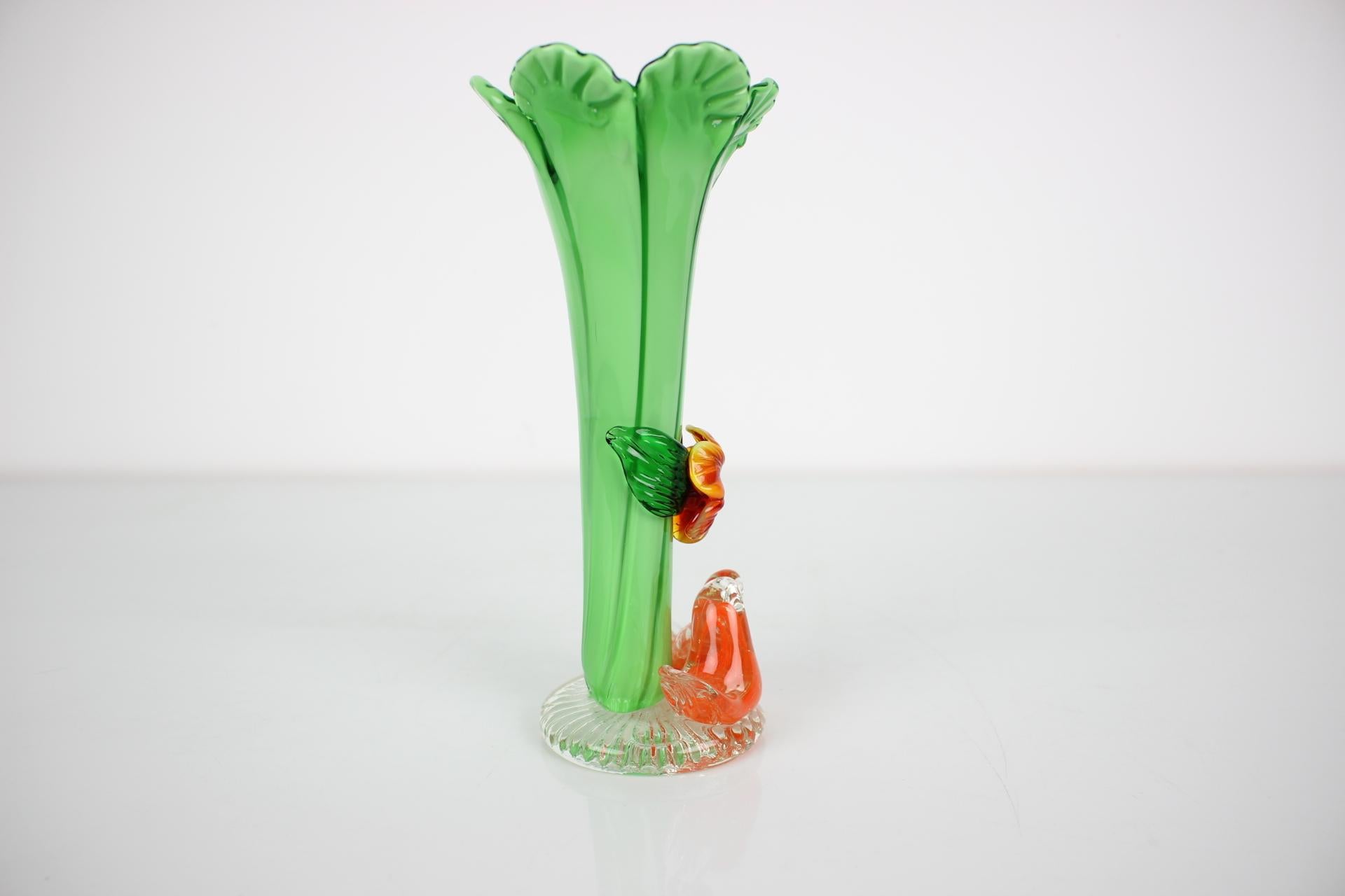 Mid-Century Glass Vase, 1960's In Good Condition For Sale In Praha, CZ