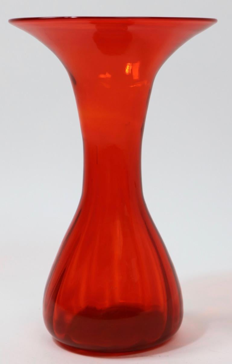 Mid-Century Modern Mid Century Glass Vase Attributed to Blenko