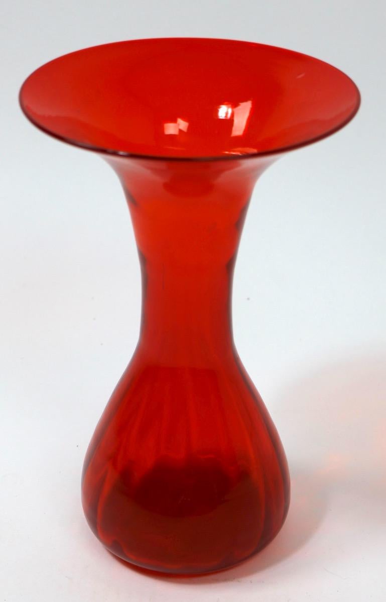 American Mid Century Glass Vase Attributed to Blenko