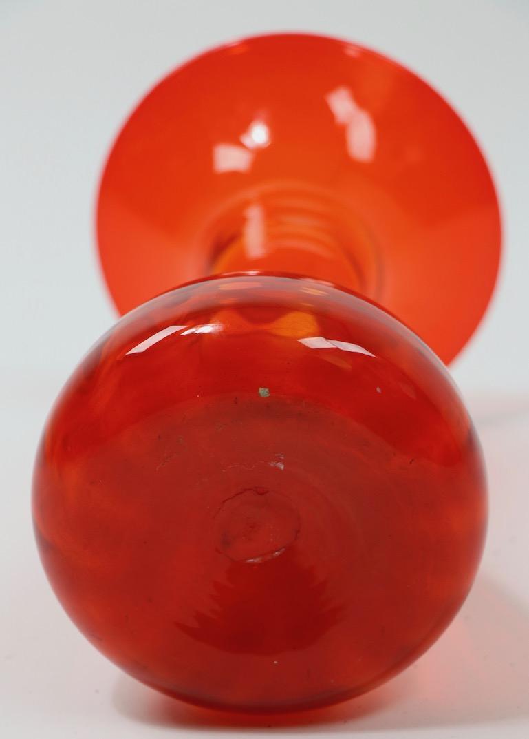 Mid Century Glass Vase Attributed to Blenko In Excellent Condition In New York, NY