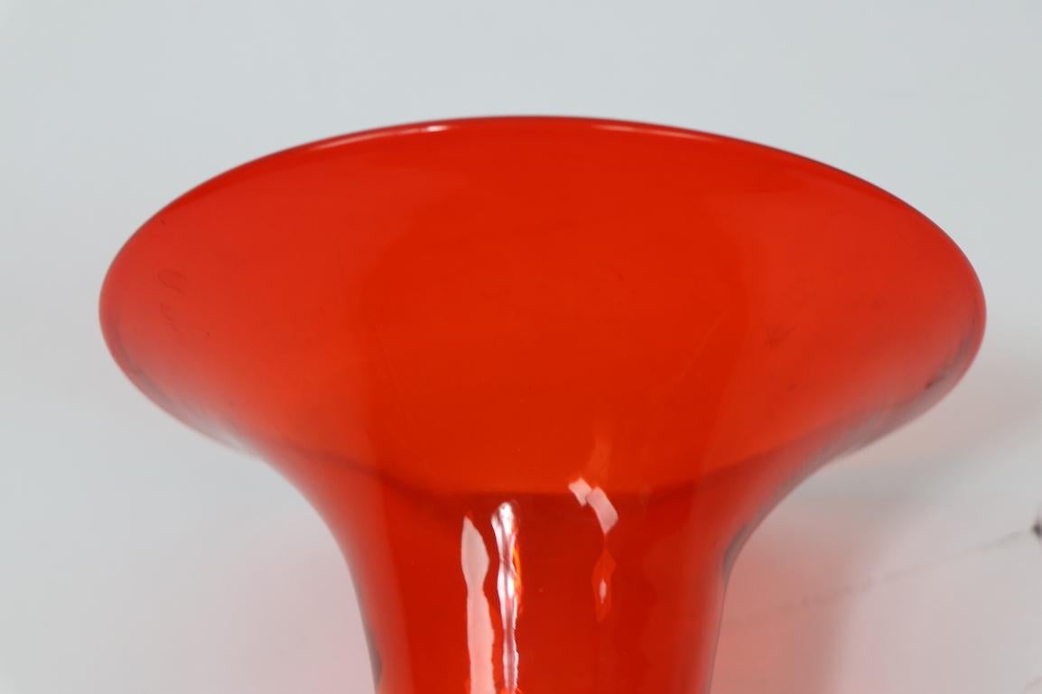 20th Century Mid Century Glass Vase Attributed to Blenko