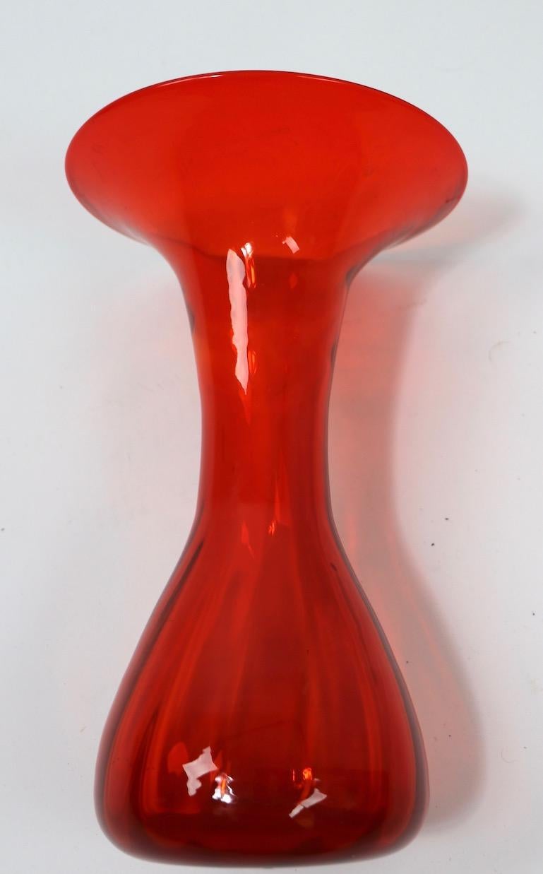 Mid Century Glass Vase Attributed to Blenko 1