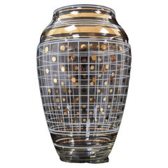 Midcentury Glass Vase, Bohemia, 1960s